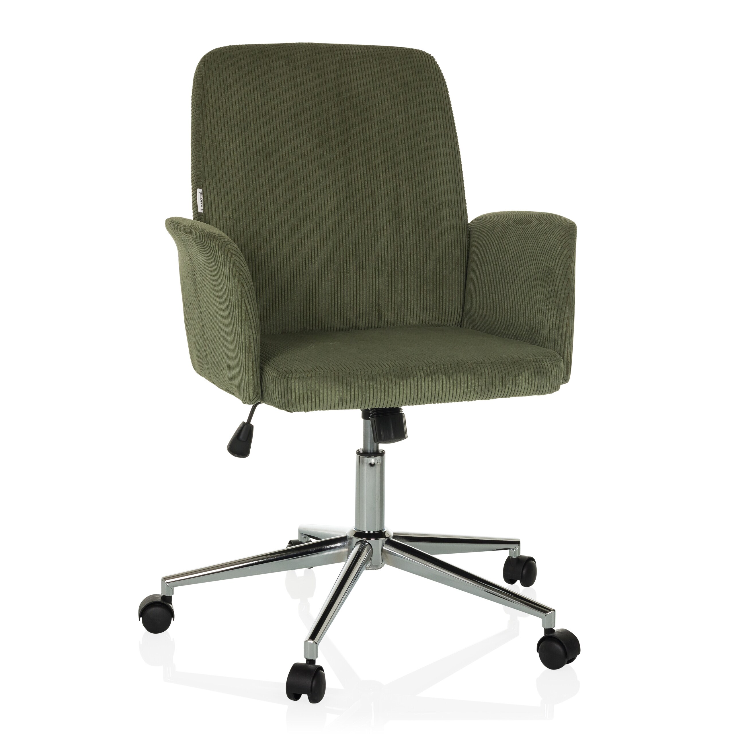 hjh OFFICE Home Office B&uuml;rostuhl SOLAO CORD Stoff mit Armlehnen - Bild 1