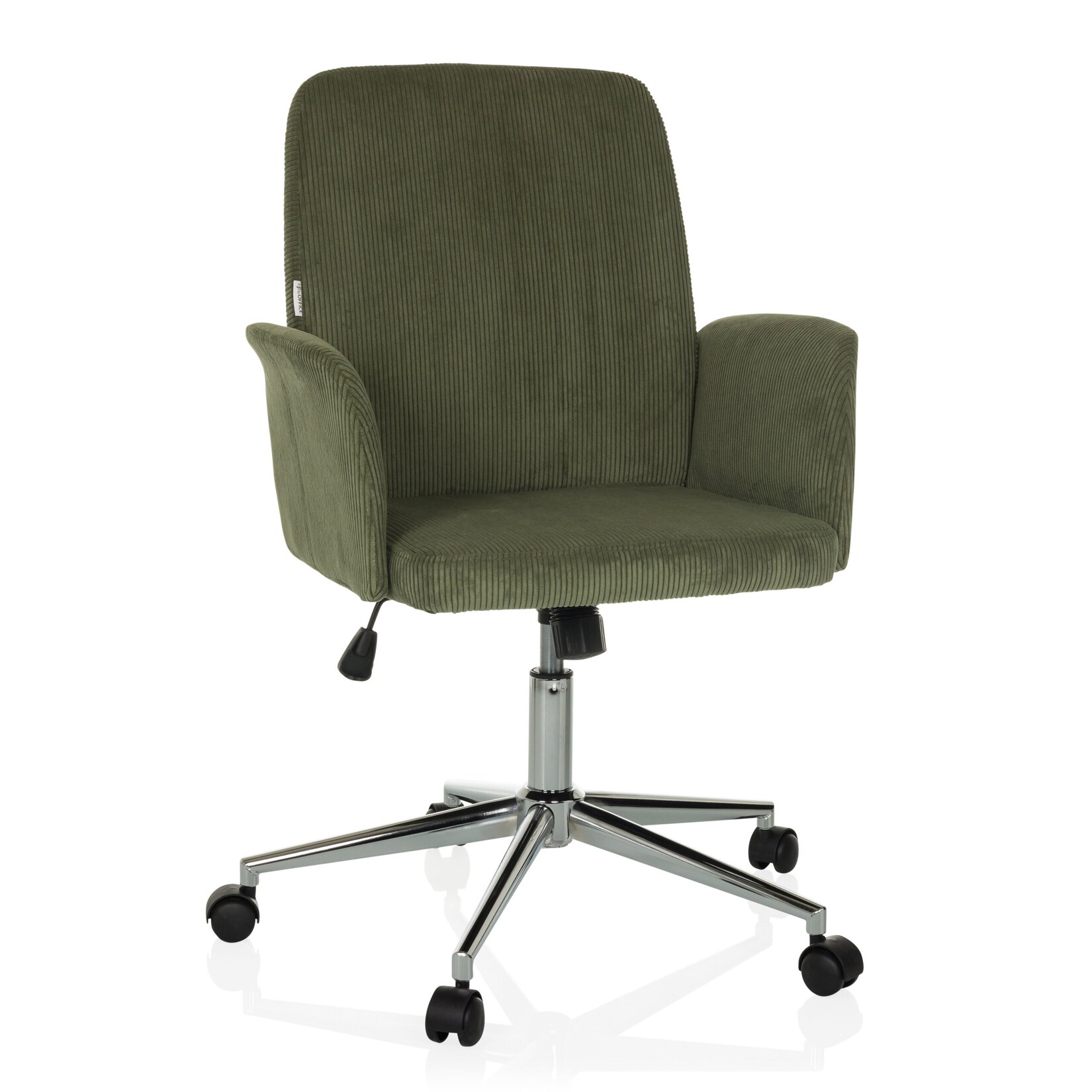 hjh OFFICE Home Office Bürostuhl SOLAO CORD Stoff mit Armlehnen