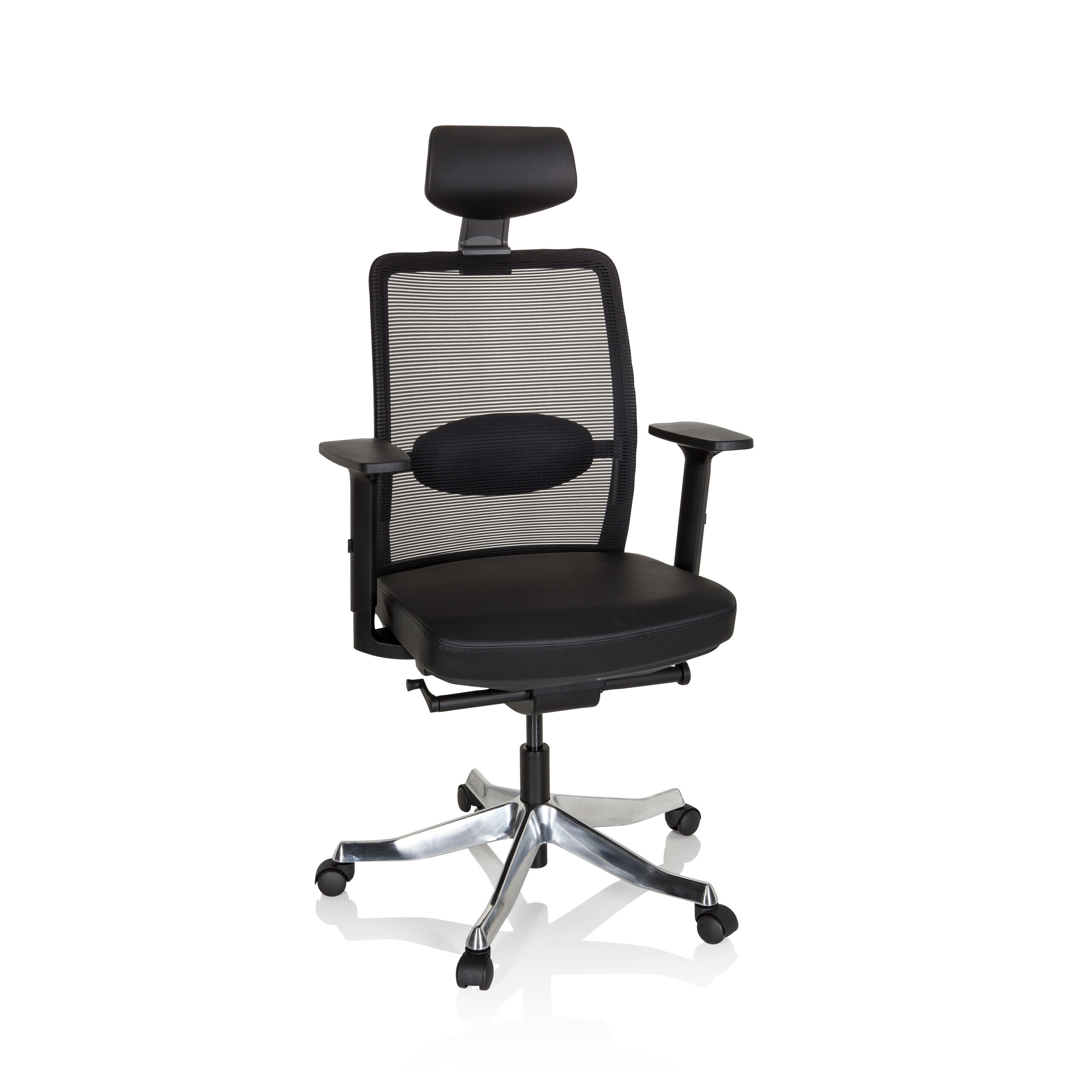 hjh OFFICE Luxus Chefsessel SENATOR PRO Leder/Netzstoff mit Armlehnen (h&ouml;henverstellbar) - Bild 1