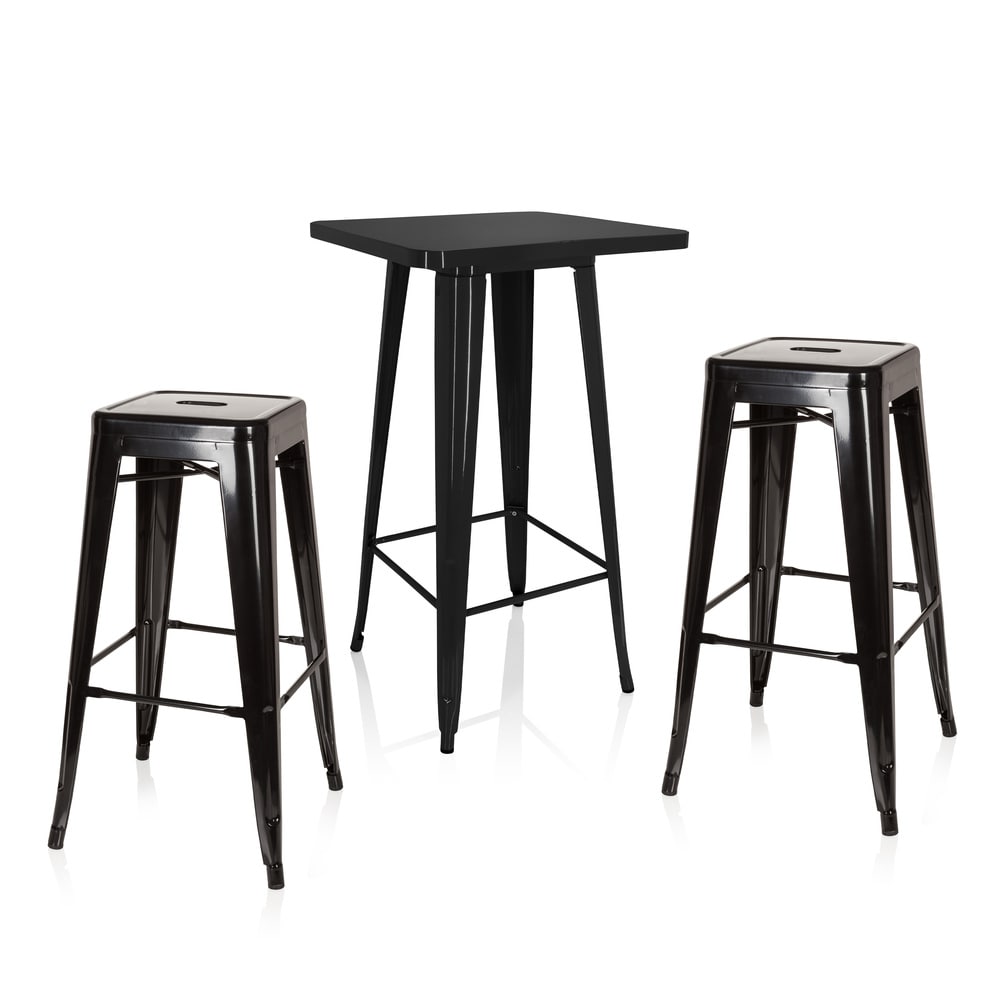 hjh OFFICE Barstuhl Vantaggio Set Metall ohne Armlehnen - Bild 1