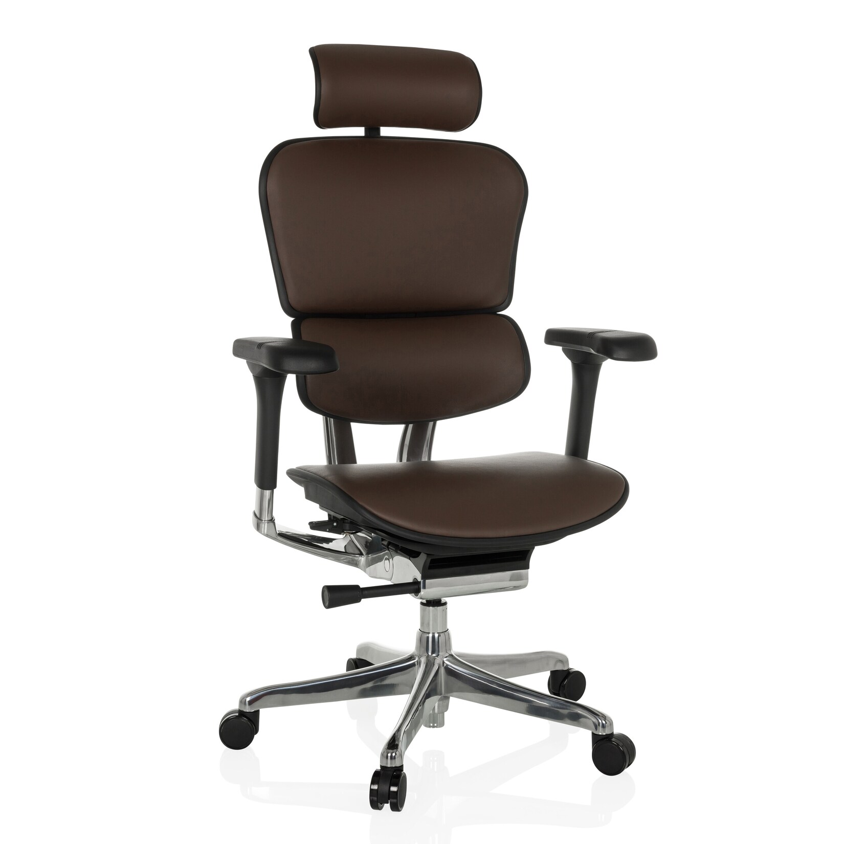 hjh OFFICE Luxus Chefsessel ERGOHUMAN GEN2 Leder mit Armlehnen (höhenverstellbar)