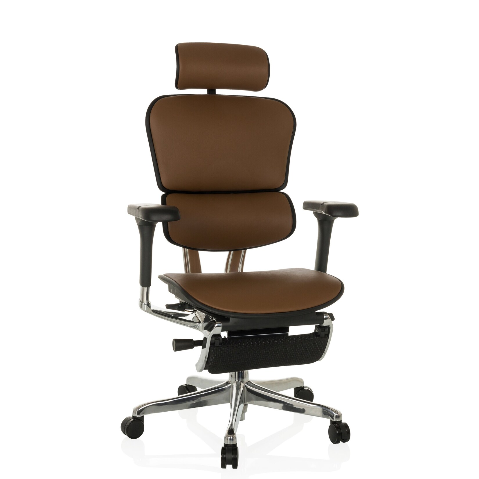 hjh OFFICE Luxus Chefsessel ERGOHUMAN PLUS LEGPRO GEN2 Leder mit Armlehnen (höhenverstellbar)