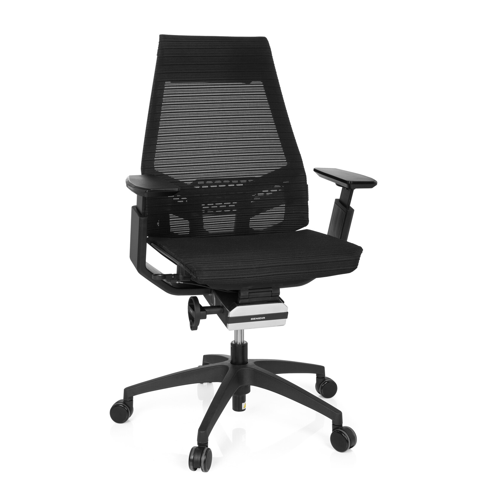 hjh OFFICE Profi Bürostuhl GENIDIA SMART BLACK Netzstoff mit Armlehnen | 04251084661144