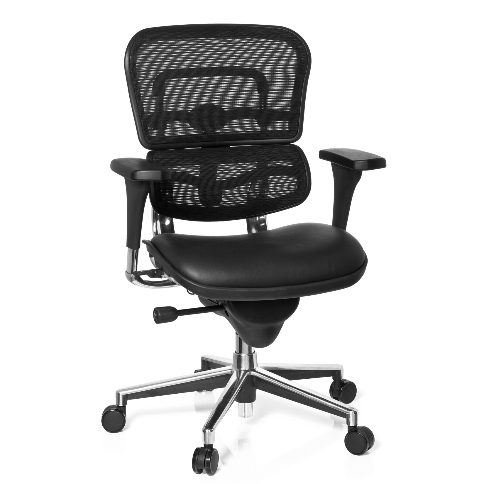 Luxus Chefsessel ERGOHUMAN BASE Leder mit Armlehnen (höhenverstellbar) hjh OFFICE