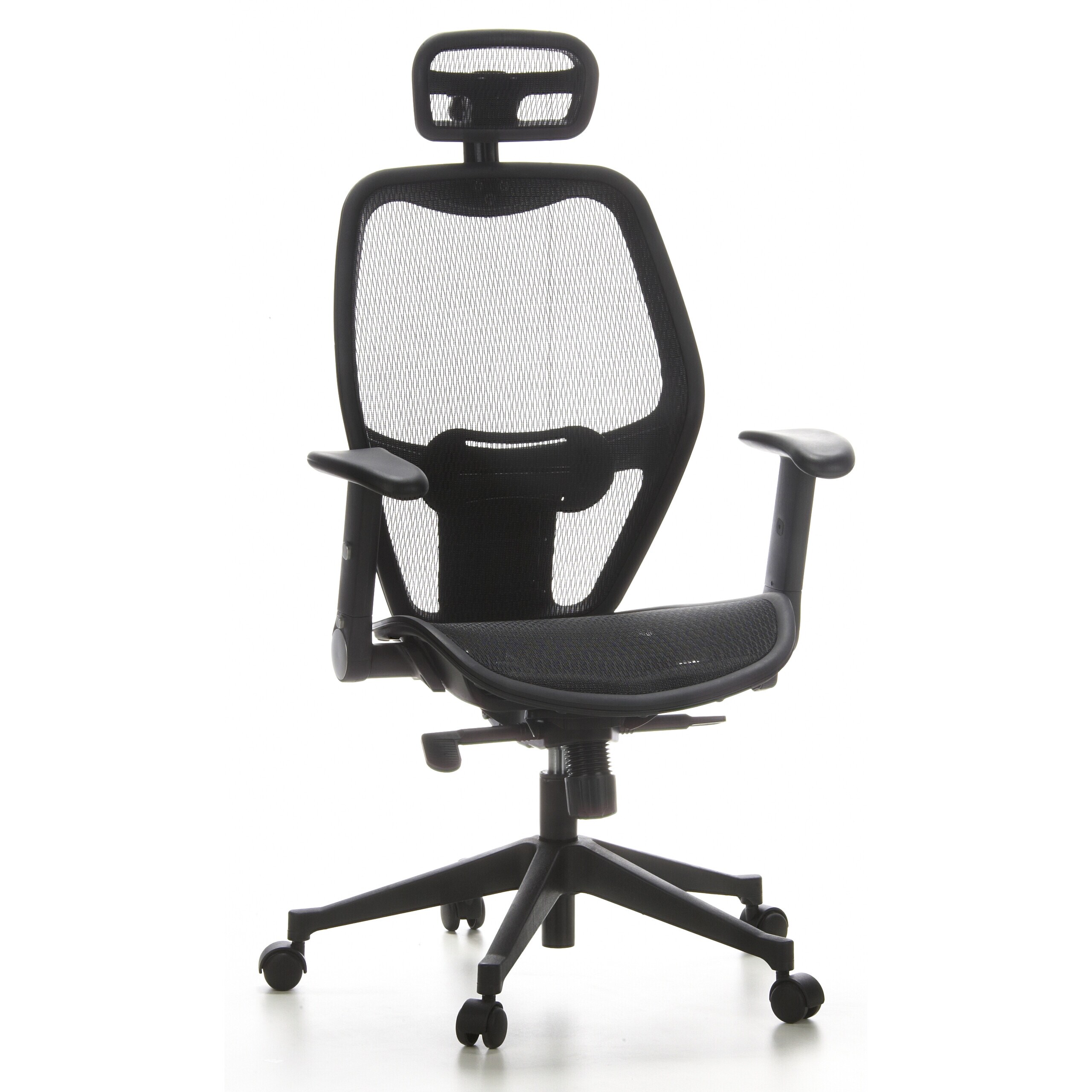 hjh OFFICE Profi B&uuml;rostuhl AIR-PORT Netzstoff mit abklappbaren Armlehnen - Bild 1