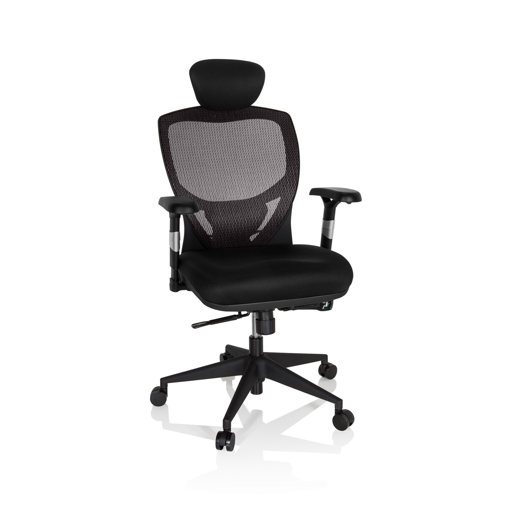 hjh OFFICE High End Bürostuhl VENUS BASE Stoff / Netzstoff mit Armlehnen