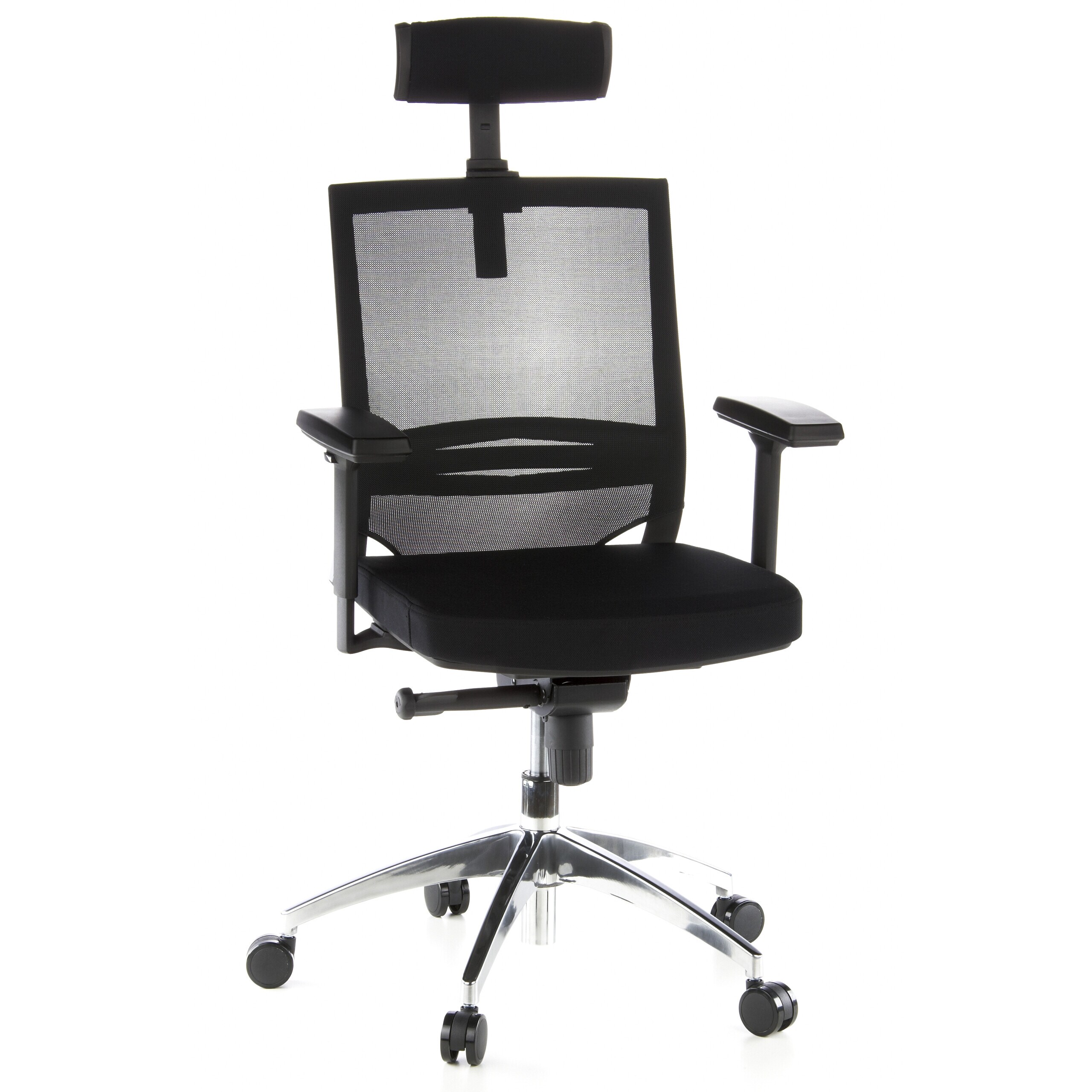 hjh OFFICE Profi B&uuml;rostuhl PORTO MAX Stoff / Netzstoff mit Armlehnen (h&ouml;henverstellbar) - Bild 1