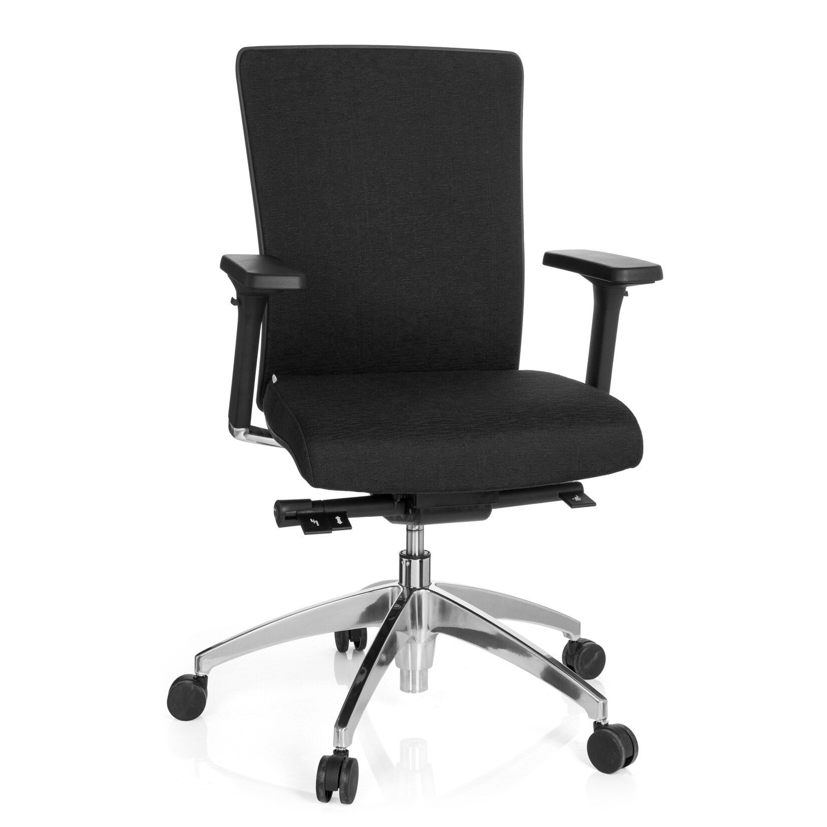 hjh OFFICE Profi Bürostuhl ASTRA BASE Stoff mit Armlehnen (höhenverstellbar) | 04260182551271