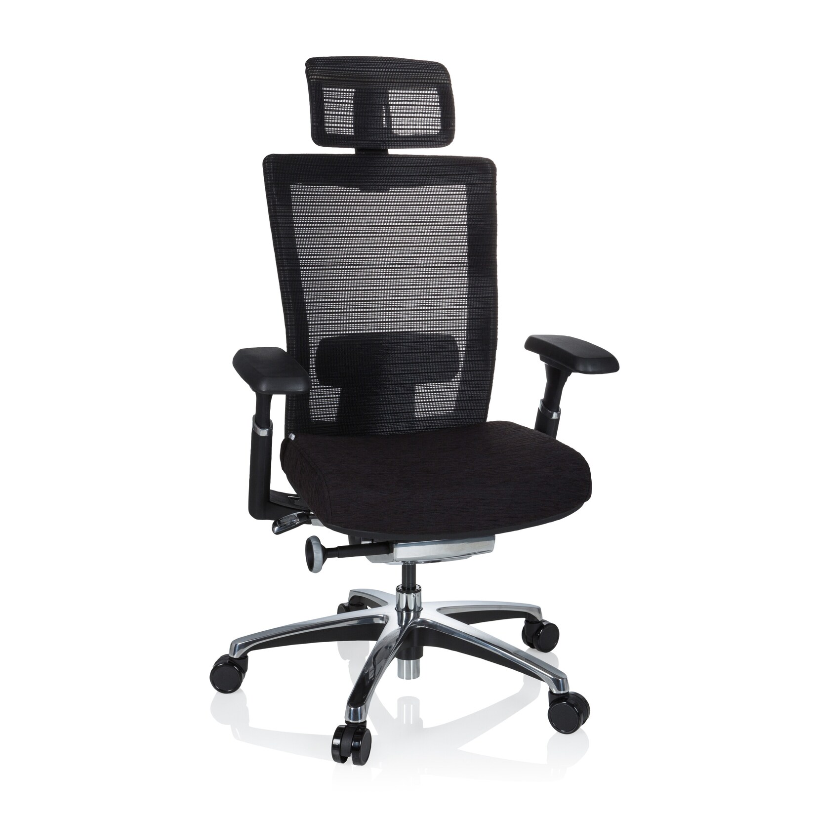 hjh OFFICE High End Bürostuhl NOVA PRO I Stoff / Netzstoff mit Armlehnen | 04251084663957