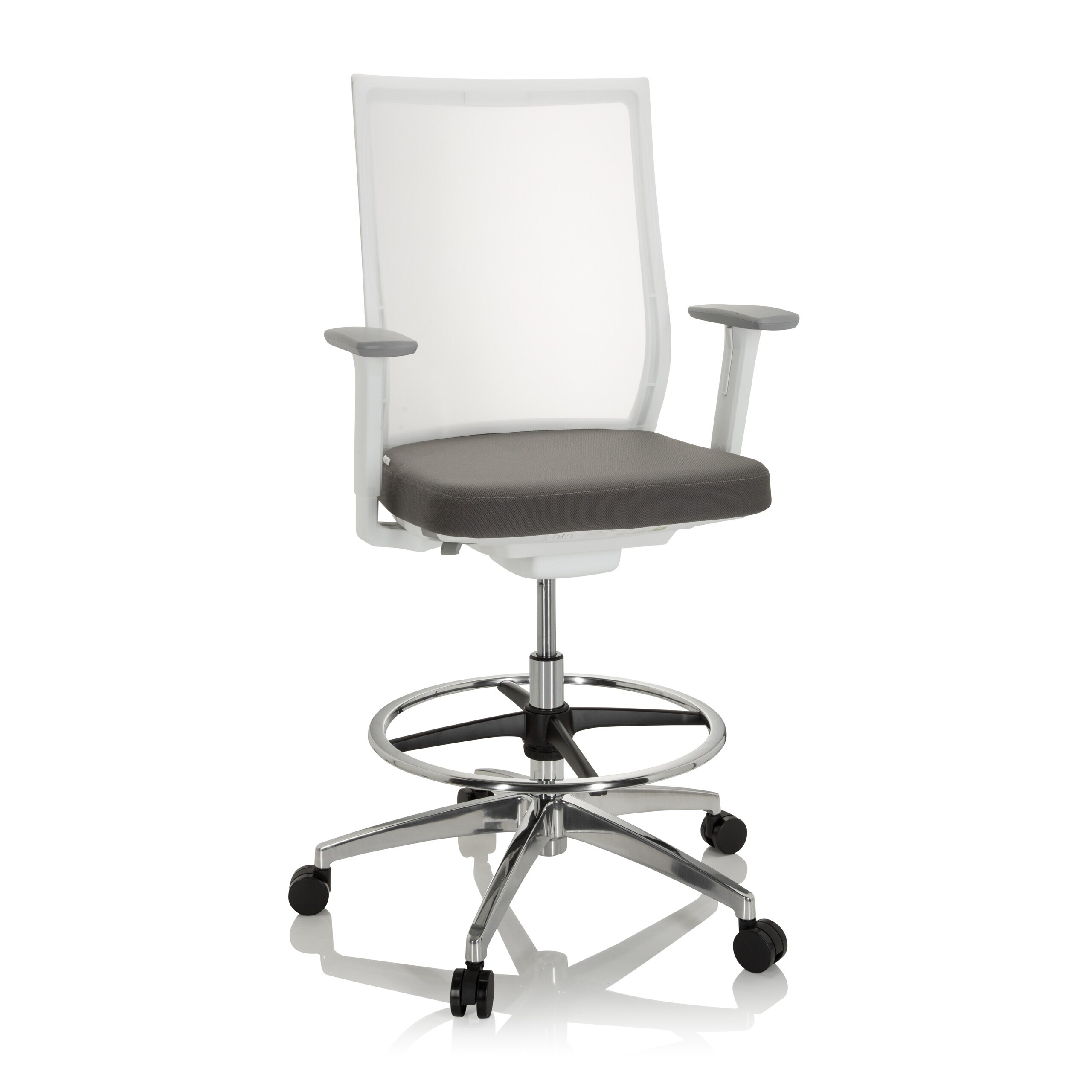 hjh OFFICE Counterstuhl ASPEN WORK W Stoff / Netzstoff mit Armlehnen (h&ouml;henverstellbar) - Bild 1