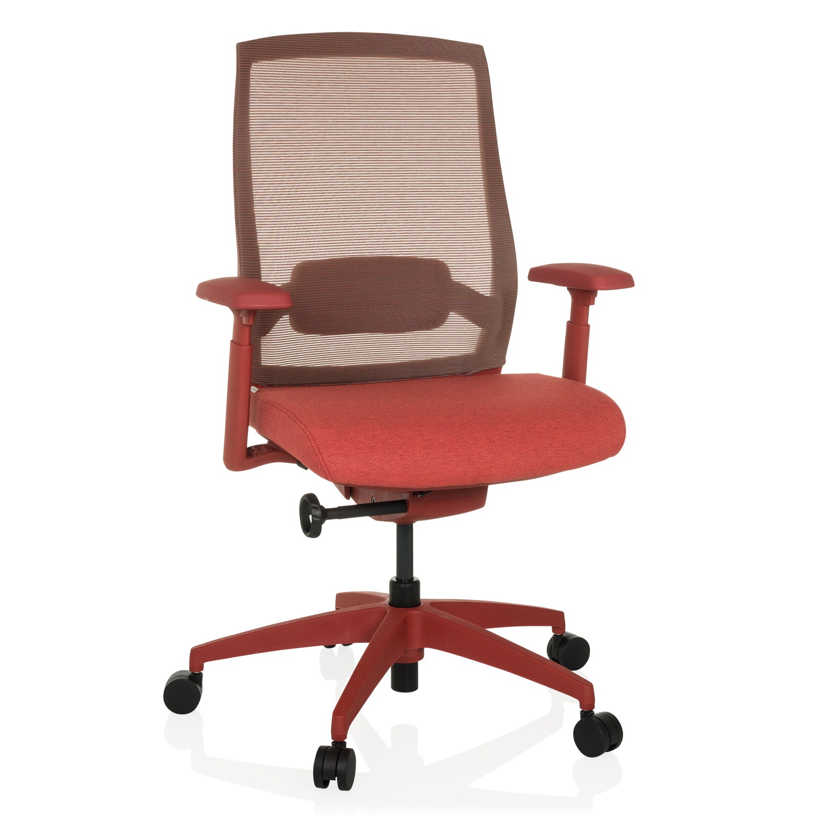 hjh OFFICE Profi Bürostuhl COLORE Stoff / Netzstoff mit Armlehnen (höhenverstellbar)