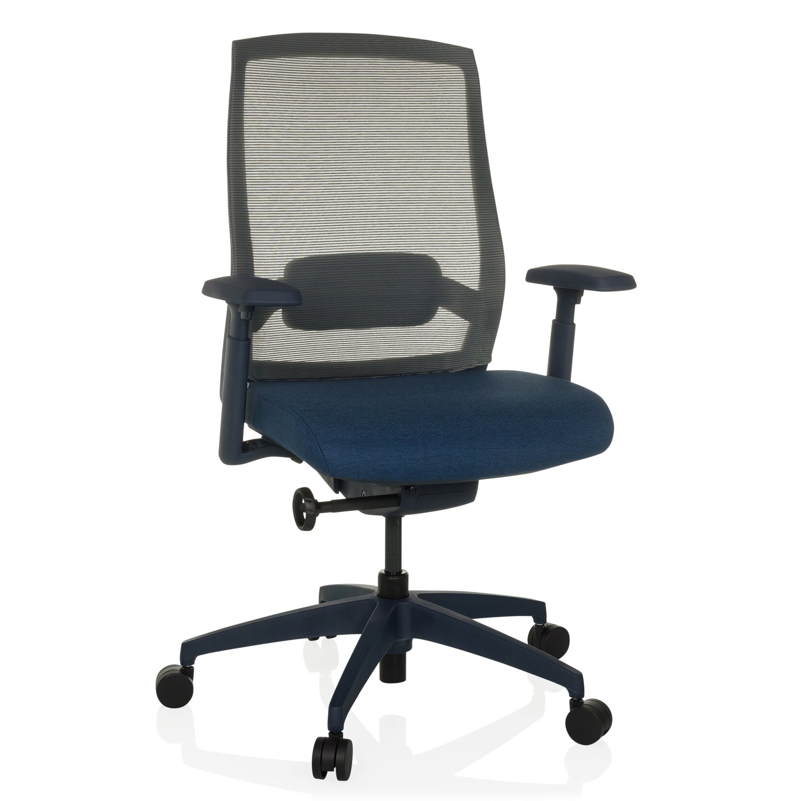 hjh OFFICE Profi Bürostuhl COLORE Stoff / Netzstoff mit Armlehnen (höhenverstellbar)
