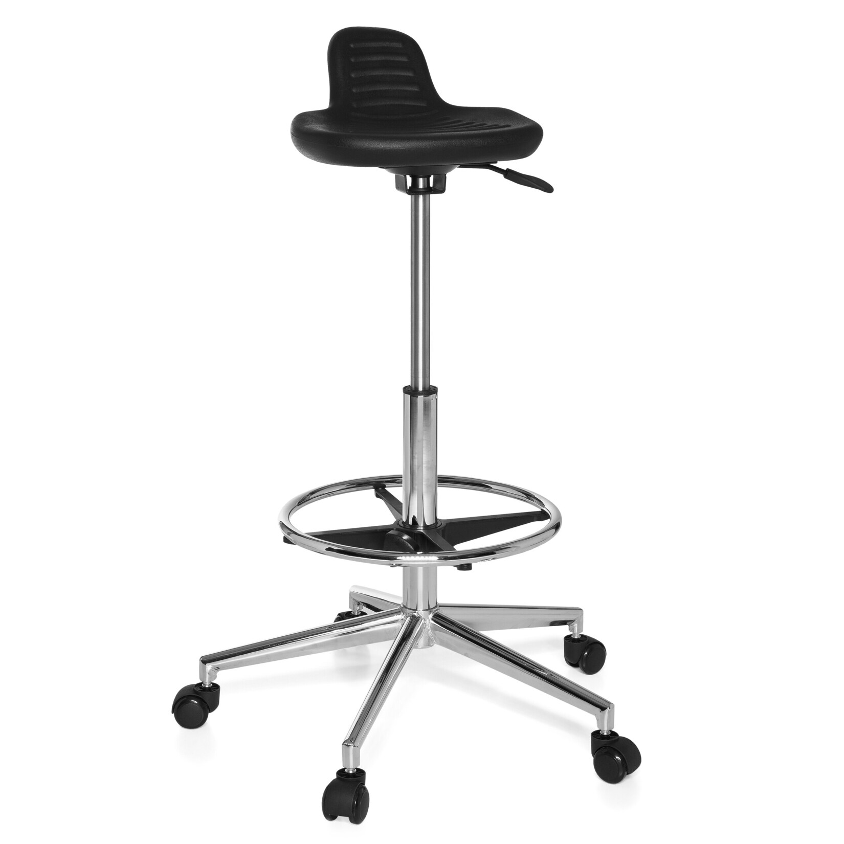 hjh OFFICE Drehhocker TOP WORK 03 Kunstleder ohne Armlehnen | 04260284083199