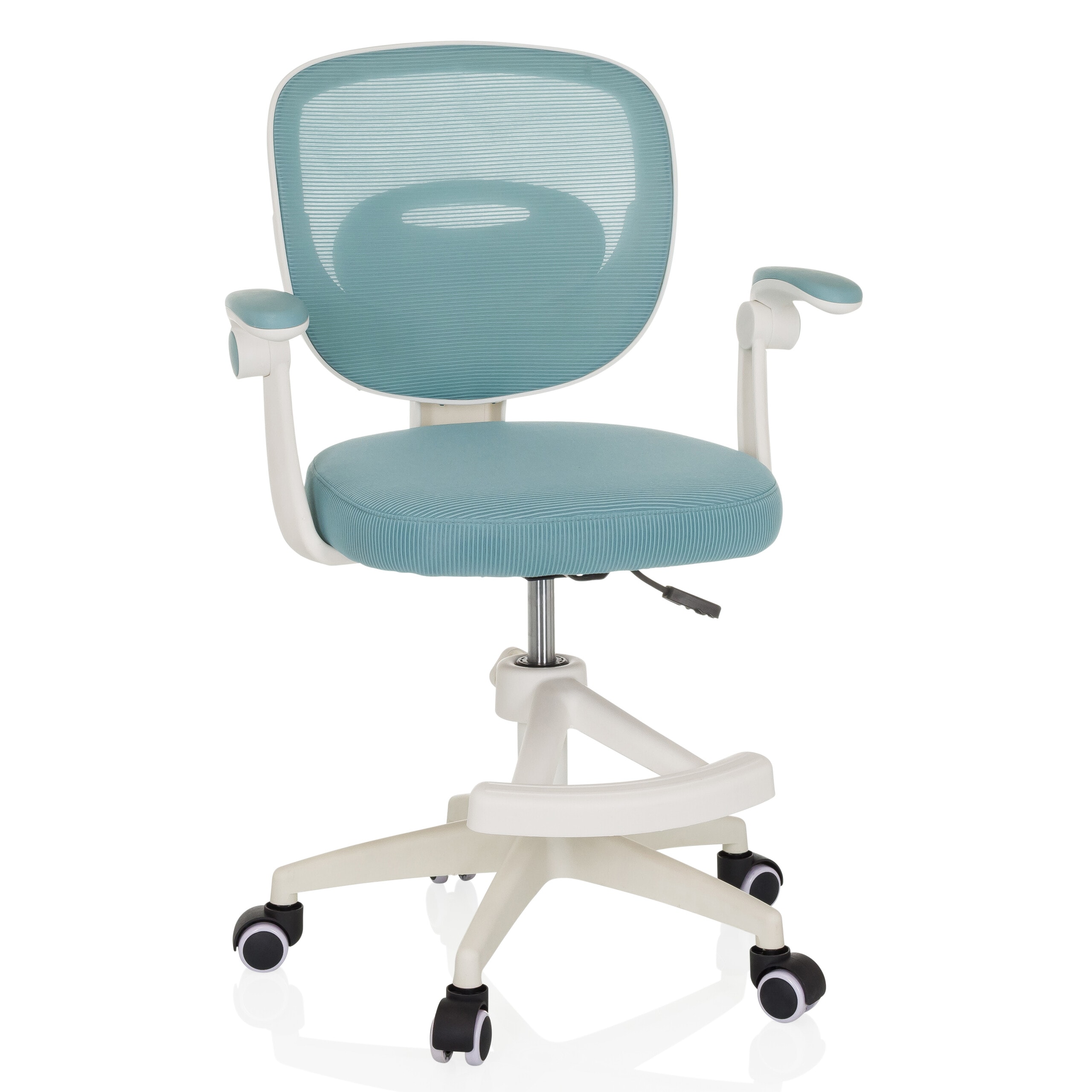 hjh OFFICE Kinderdrehstuhl KIDDY SMART Stoff / Netzstoff mit abklappbaren Armlehnen - Bild 1
