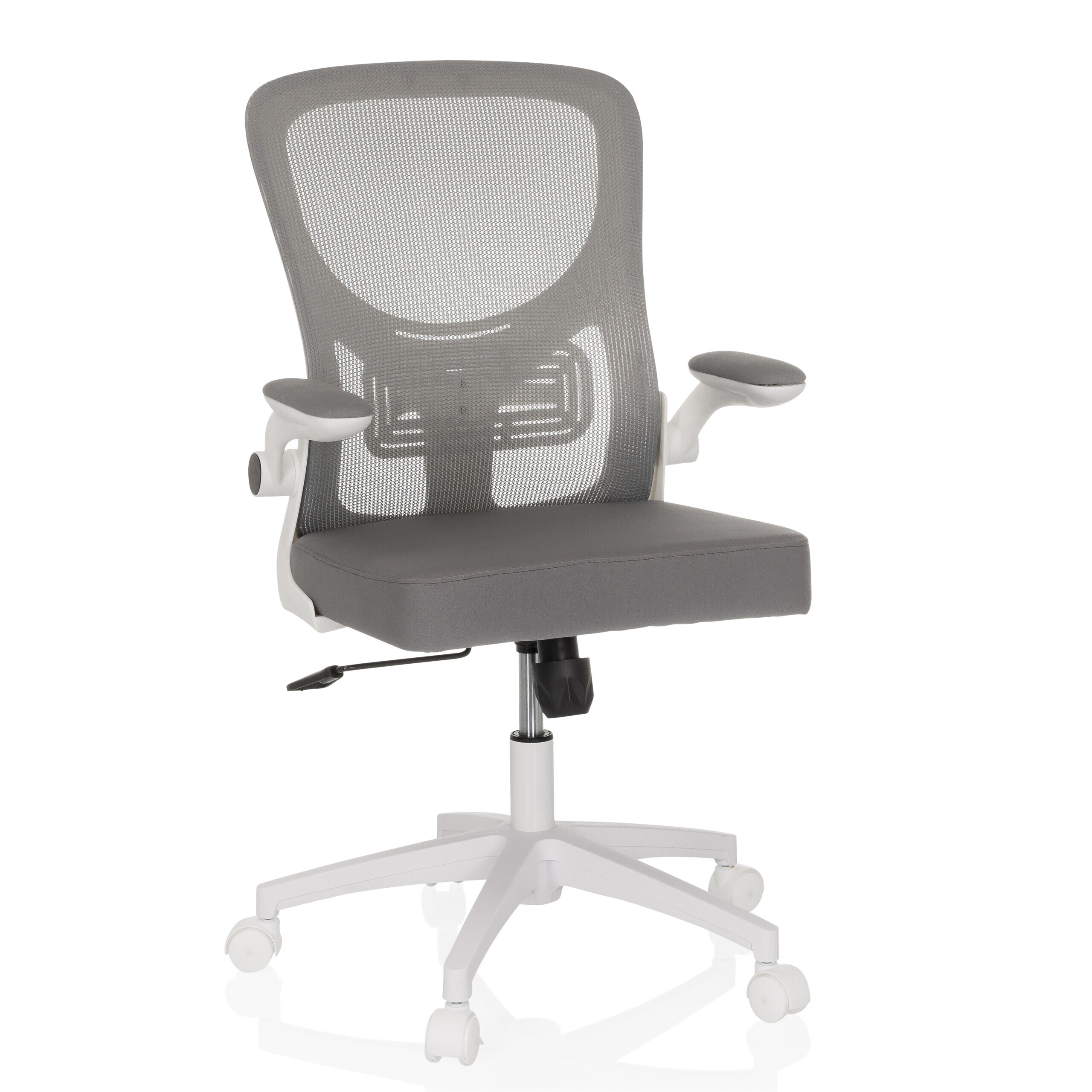 hjh OFFICE Home Office B&uuml;rostuhl BELIO W Stoff / Netzstoff mit abklappbaren Armlehnen - Bild 1