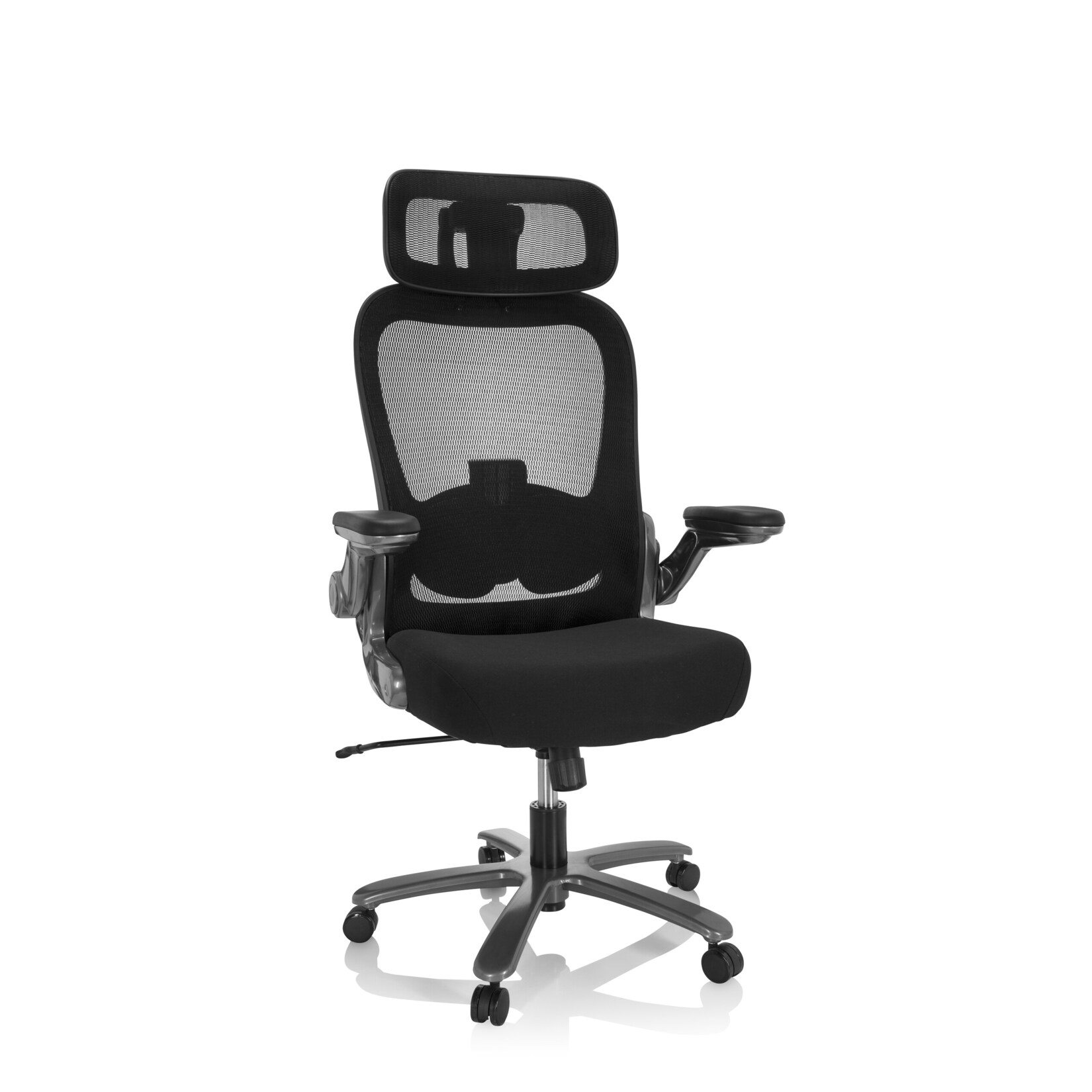 hjh OFFICE XXL Drehstuhl INSTRUCTOR T I PRO Stoff/Netzstoff mit abklappbaren Armlehnen | 04064323017202