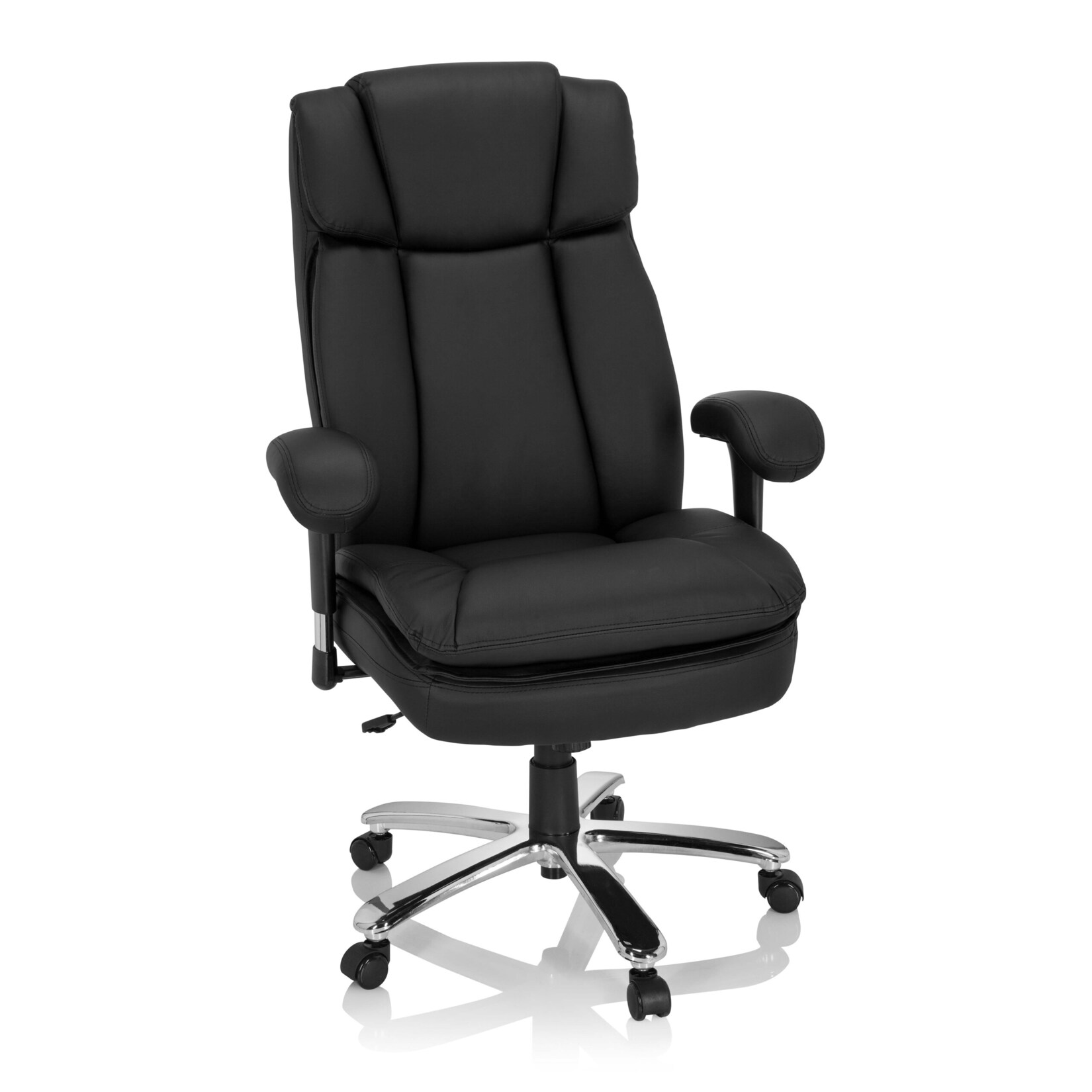 XXL Drehstuhl BUILDER XXL I Kunstleder mit Armlehnen (höhenverstellbar) hjh OFFICE