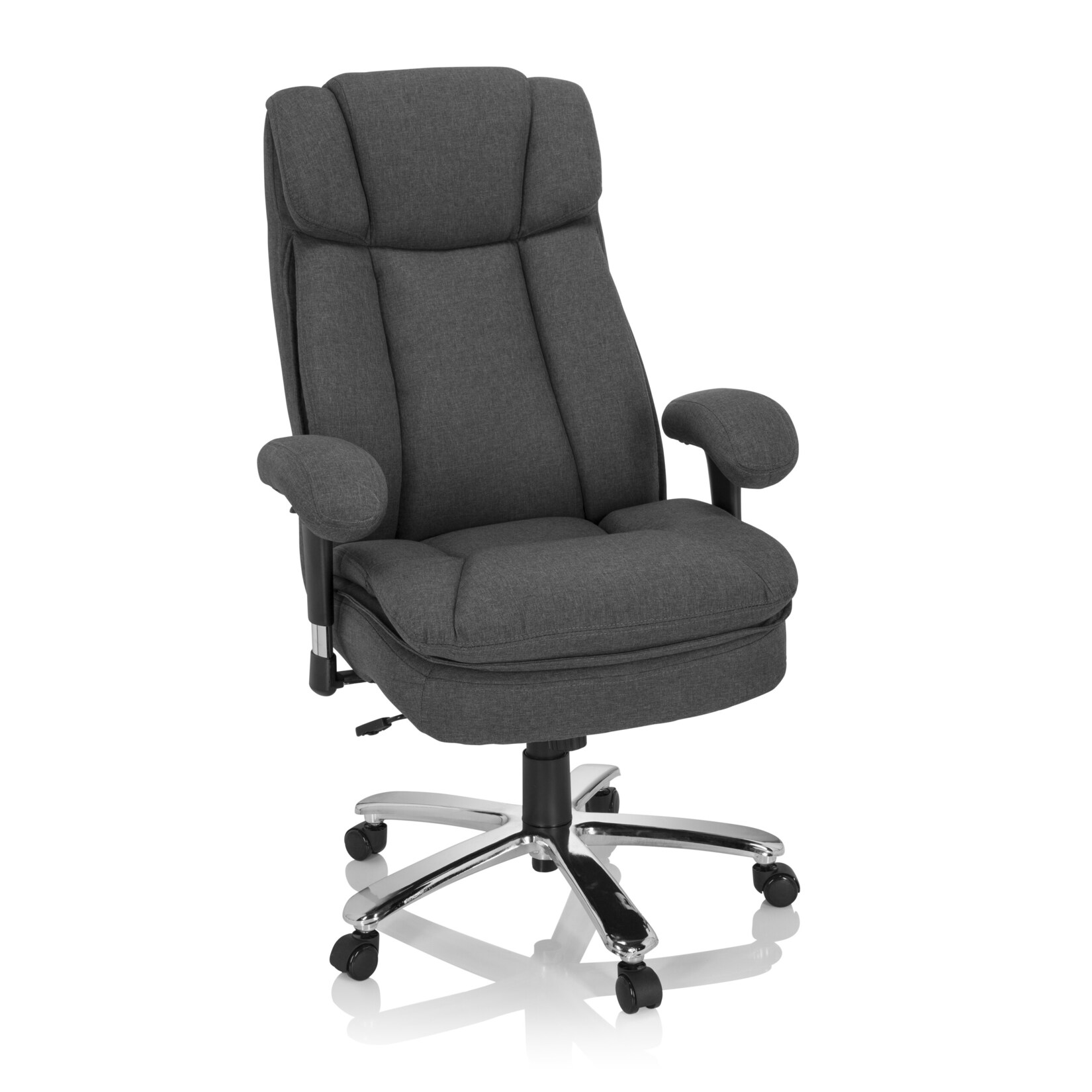hjh OFFICE XXL Drehstuhl BUILDER XXL I Stoff mit Armlehnen (höhenverstellbar) | 04064323017448