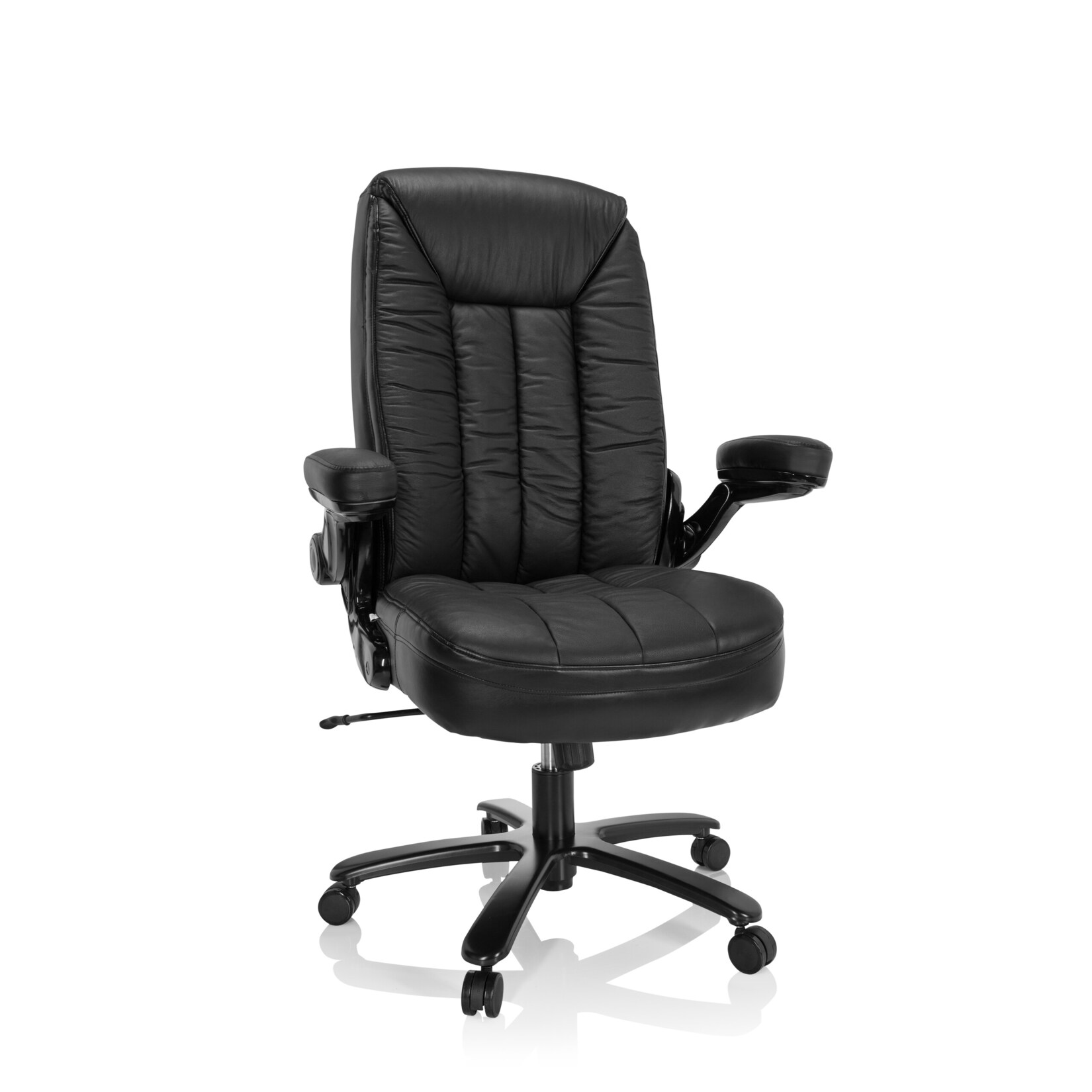 hjh OFFICE XXL Drehstuhl INSTRUCTOR III Leder mit abklappbaren Armlehnen | 04064323017509