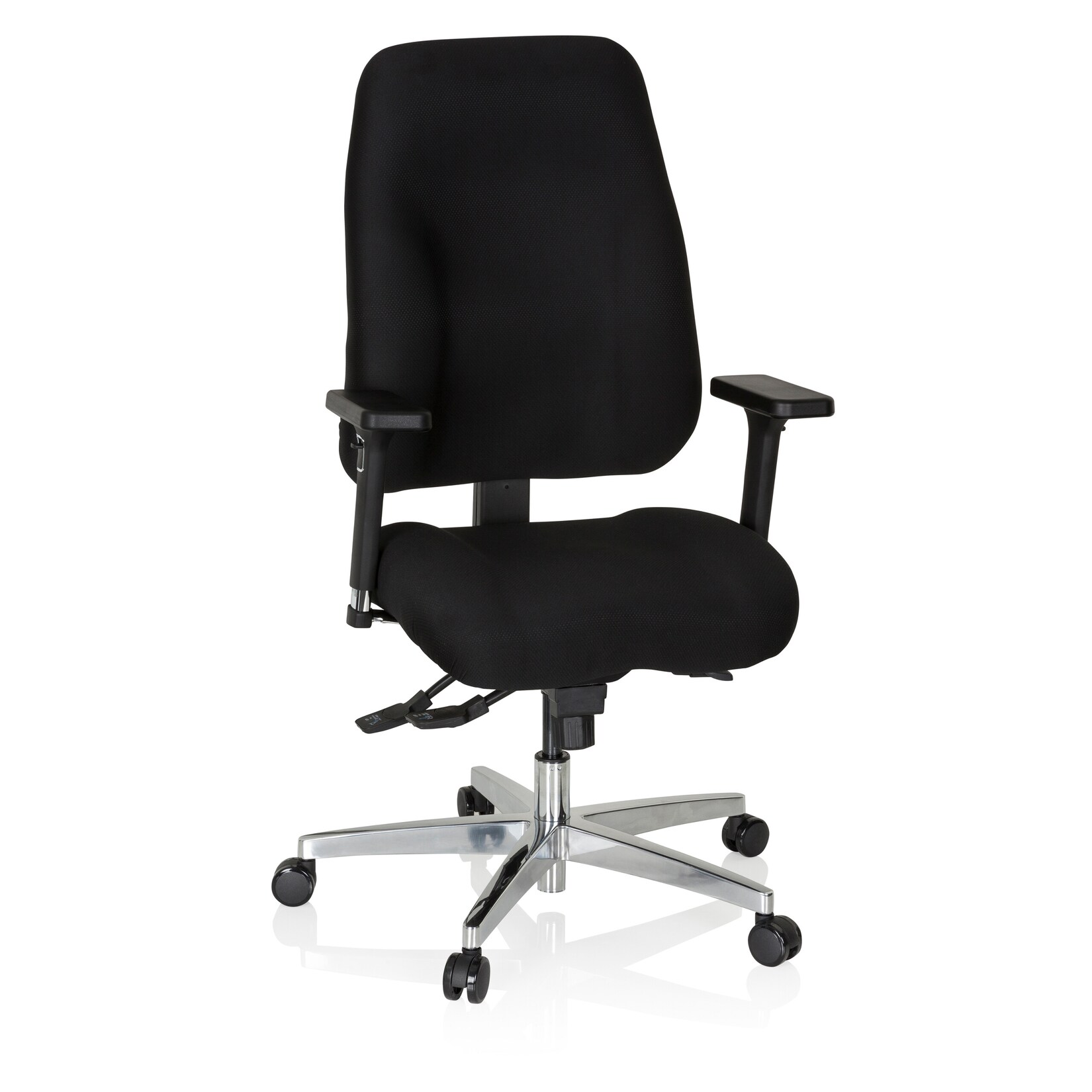 hjh OFFICE Profi Bürostuhl ZENIT COMFORT Stoff mit Armlehnen (höhenverstellbar) | 04251084668396