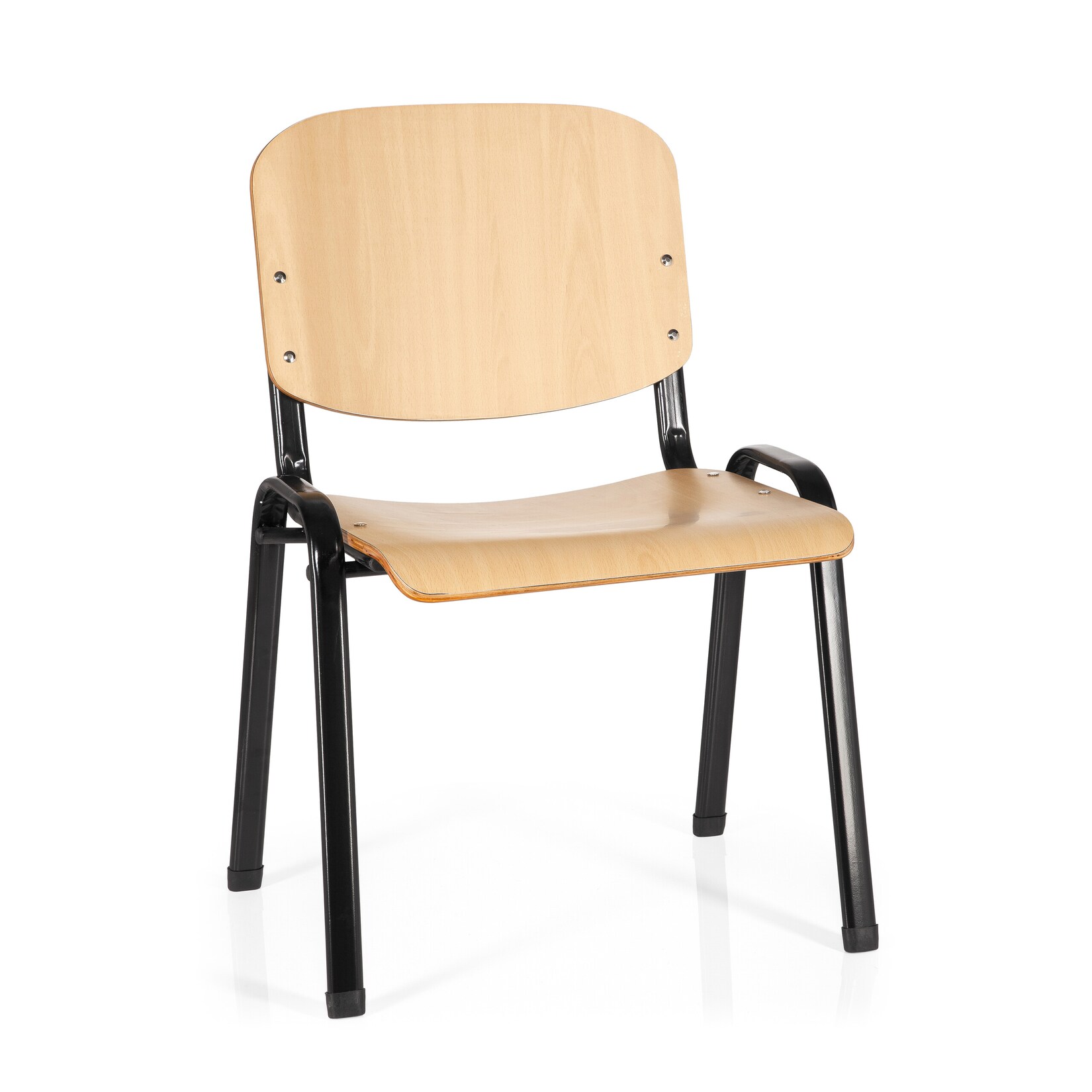 hjh OFFICE Vierfußstuhl XT 600 SW H Holz | 04260284081751