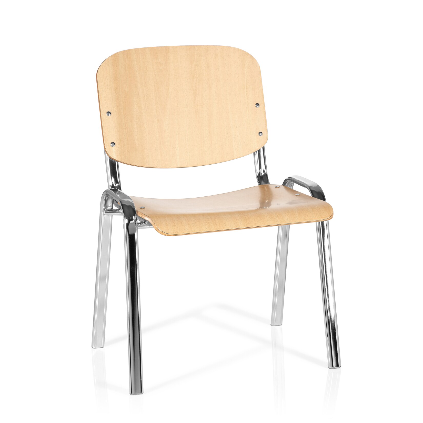 hjh OFFICE Vierfußstuhl XT 600 C H Holz | 04260284082680