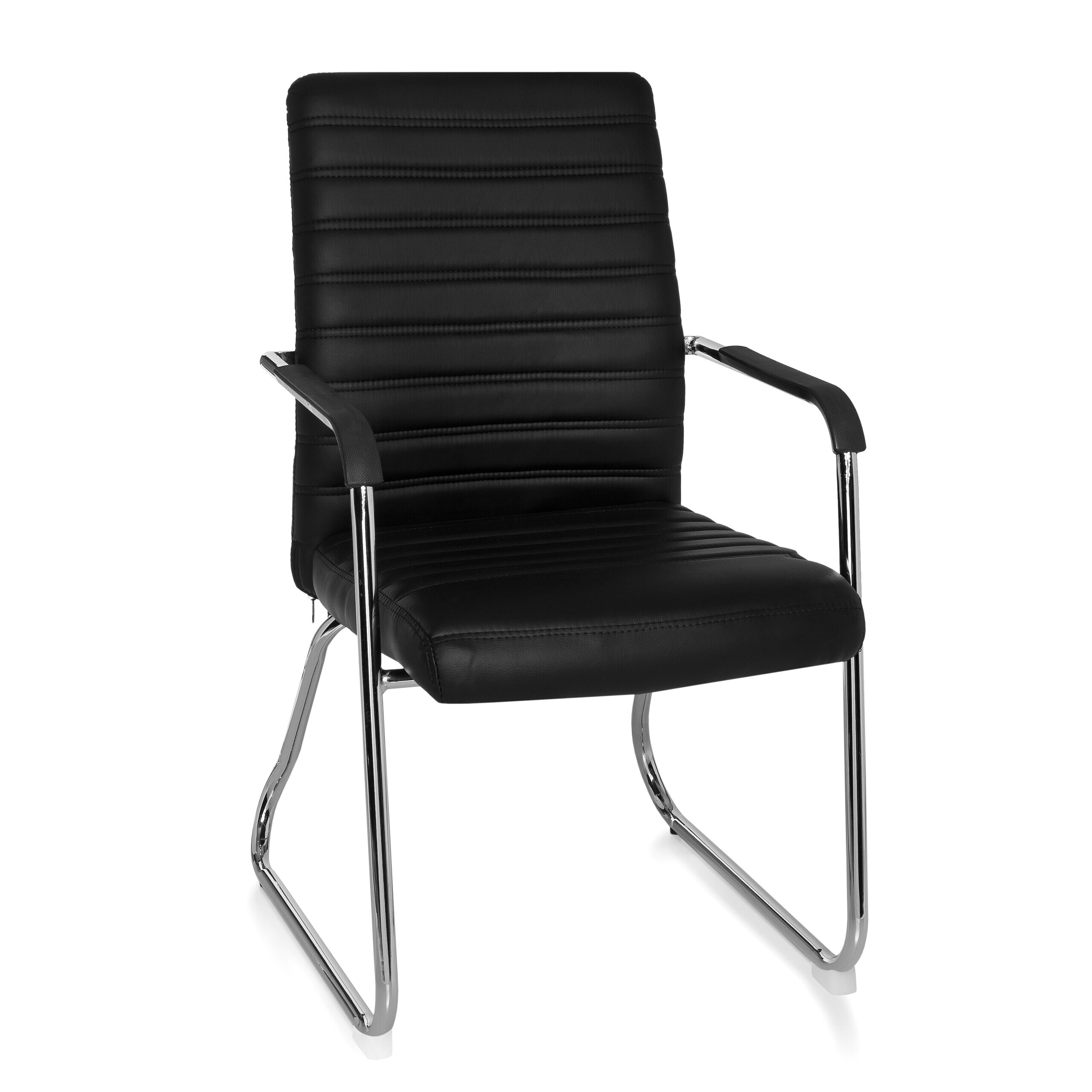 hjh OFFICE Besucherstuhl Konferenzstuhl STEEL V Kunstleder mit Armlehnen - Bild 1