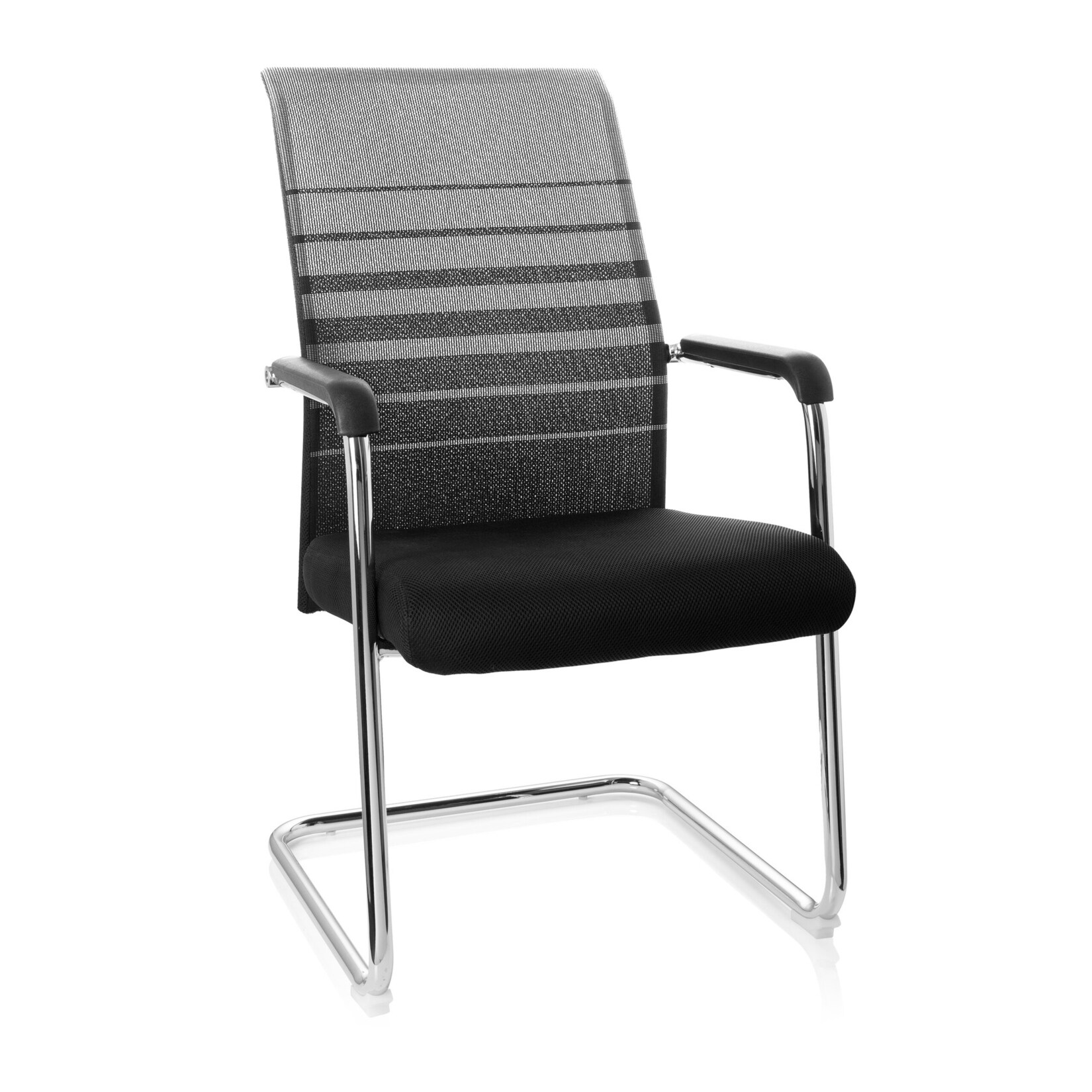 hjh OFFICE Freischwinger FALCONE V Stoff / Netzstoff mit Armlehnen