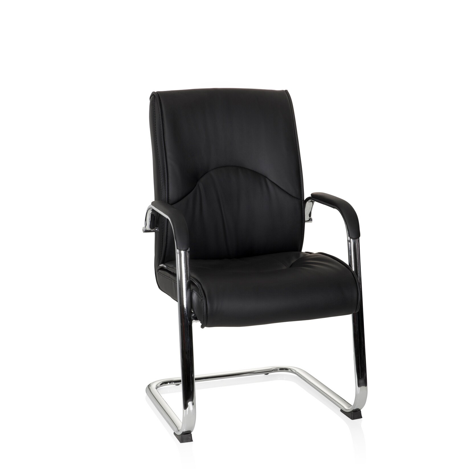 hjh OFFICE Freischwinger SOVRANO V Kunstleder mit Armlehnen | 04251084672324