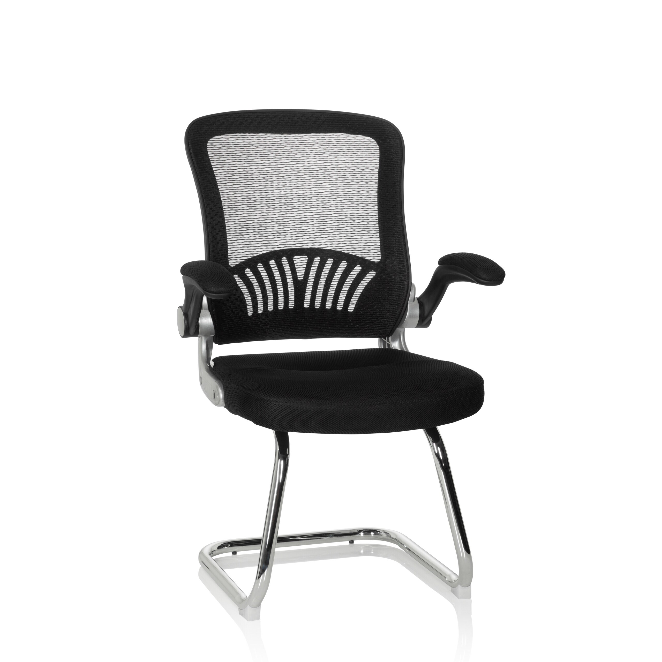 hjh OFFICE Freischwinger FLYER PRO V Stoff / Netzstoff mit Armlehnen - Bild 1