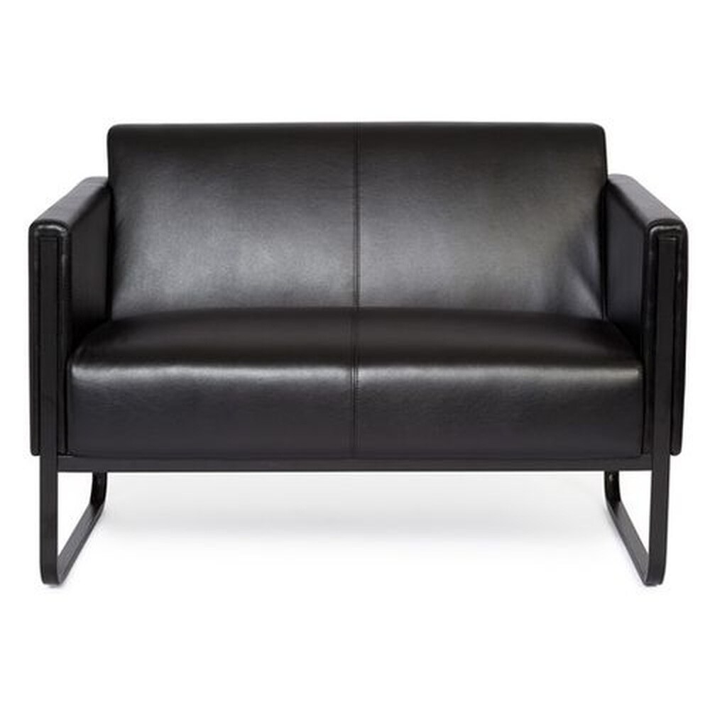 hjh OFFICE Lounge Sofa BALI BLACK Kunstleder mit Armlehnen - Bild 1