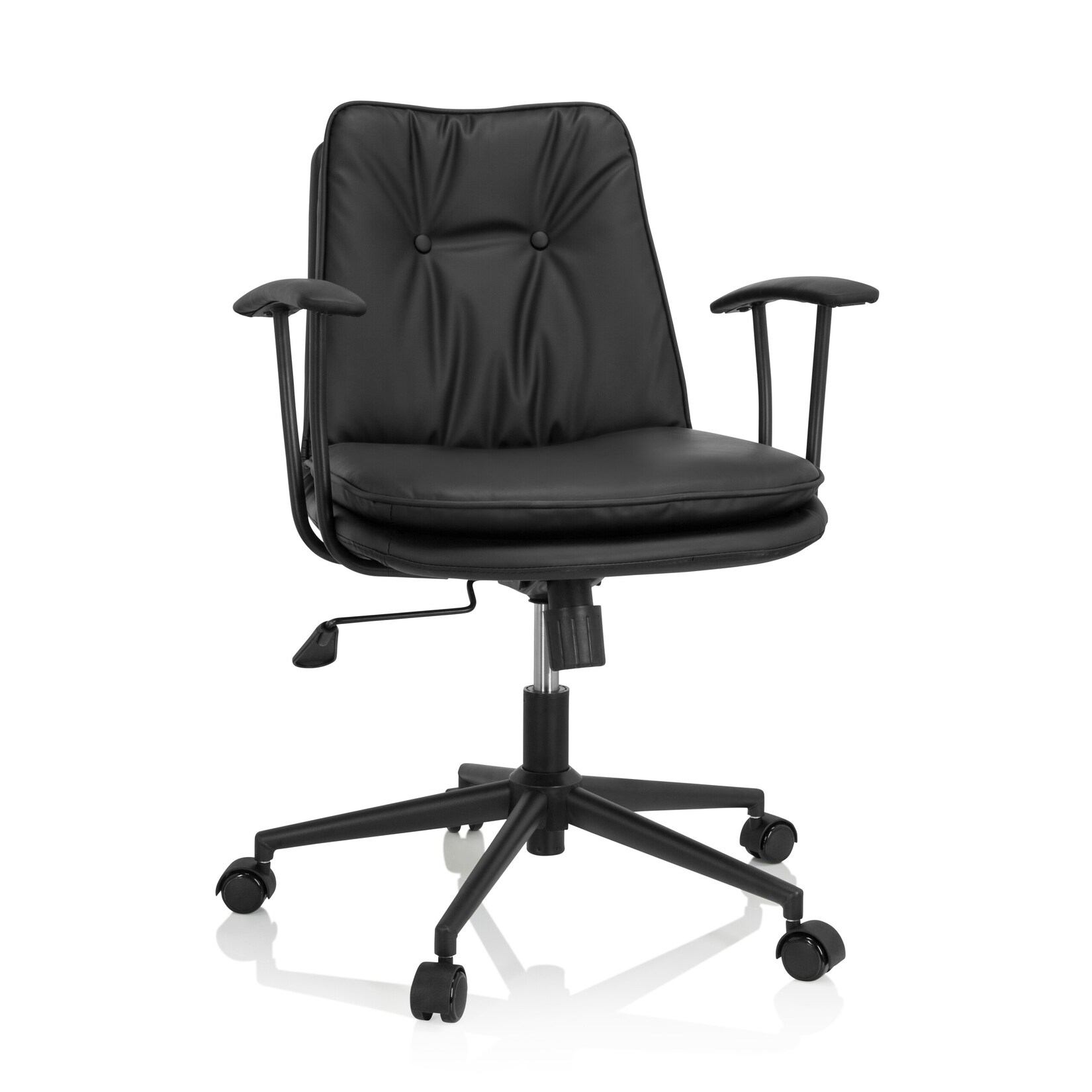 hjh OFFICE Home Office Bürostuhl SMALLO Kunstleder mit Armlehnen | 04064323023371