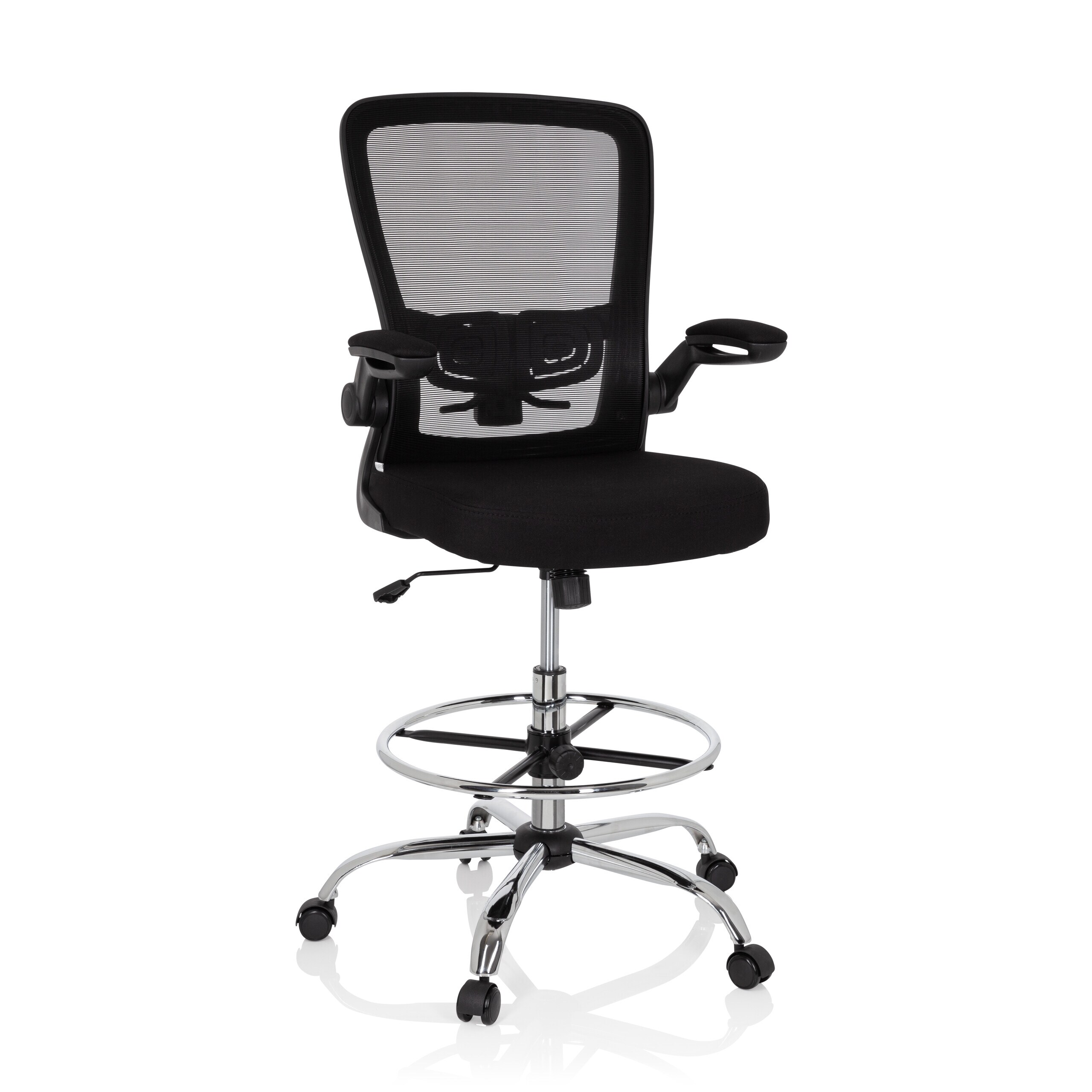 hjh OFFICE Counterstuhl VENDO WORK Stoff / Netzstoff mit Armlehnen - Bild 1