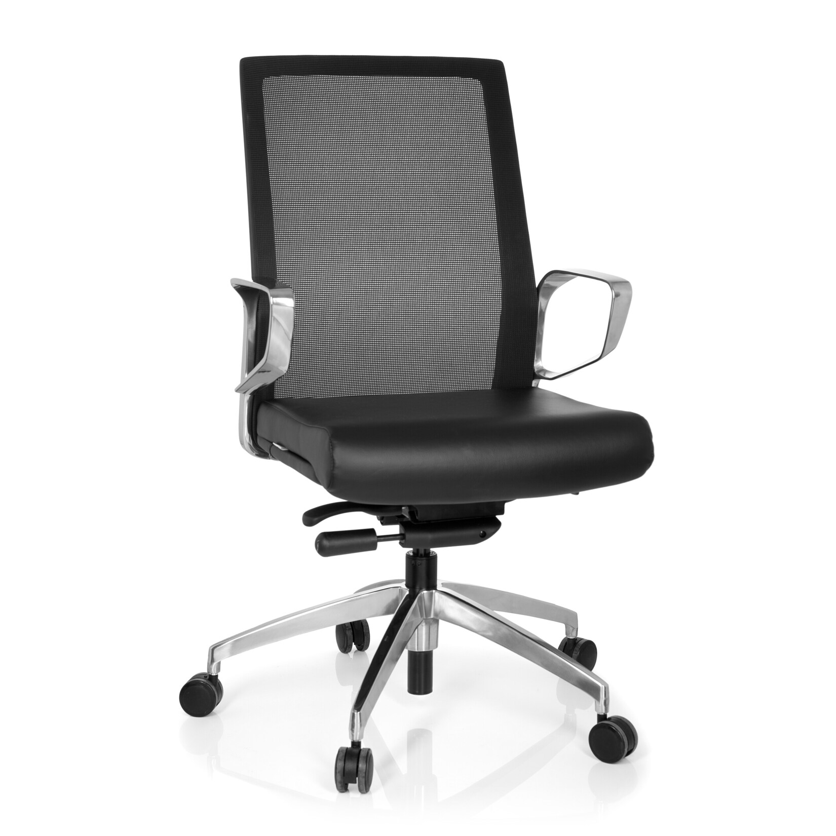 hjh OFFICE Profi Bürostuhl PROVIDER NET Kunstleder mit Armlehnen