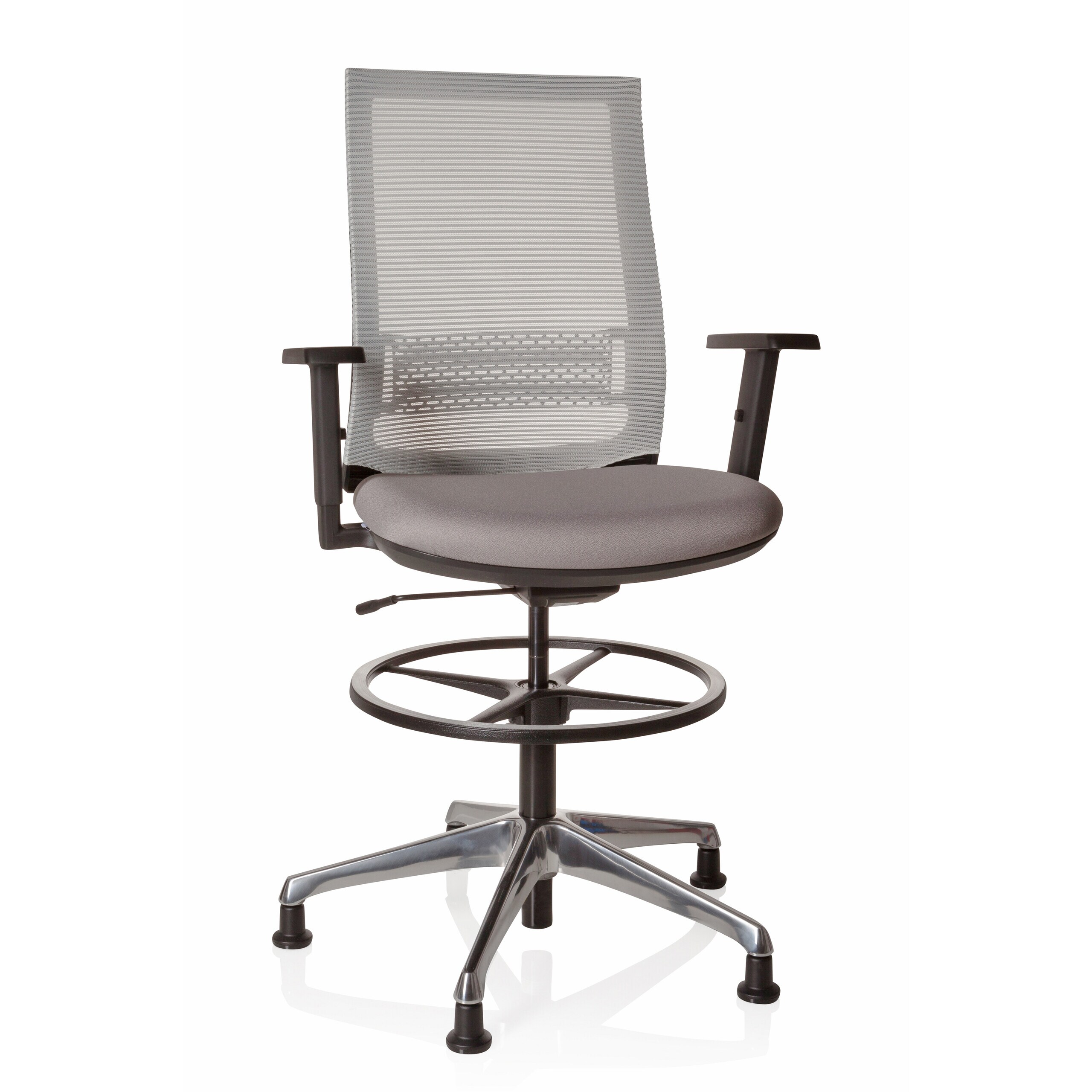 hjh OFFICE Counterstuhl TOP WORK 99 Stoff / Netzstoff mit Armlehnen (h&ouml;henverstellbar) - Bild 1