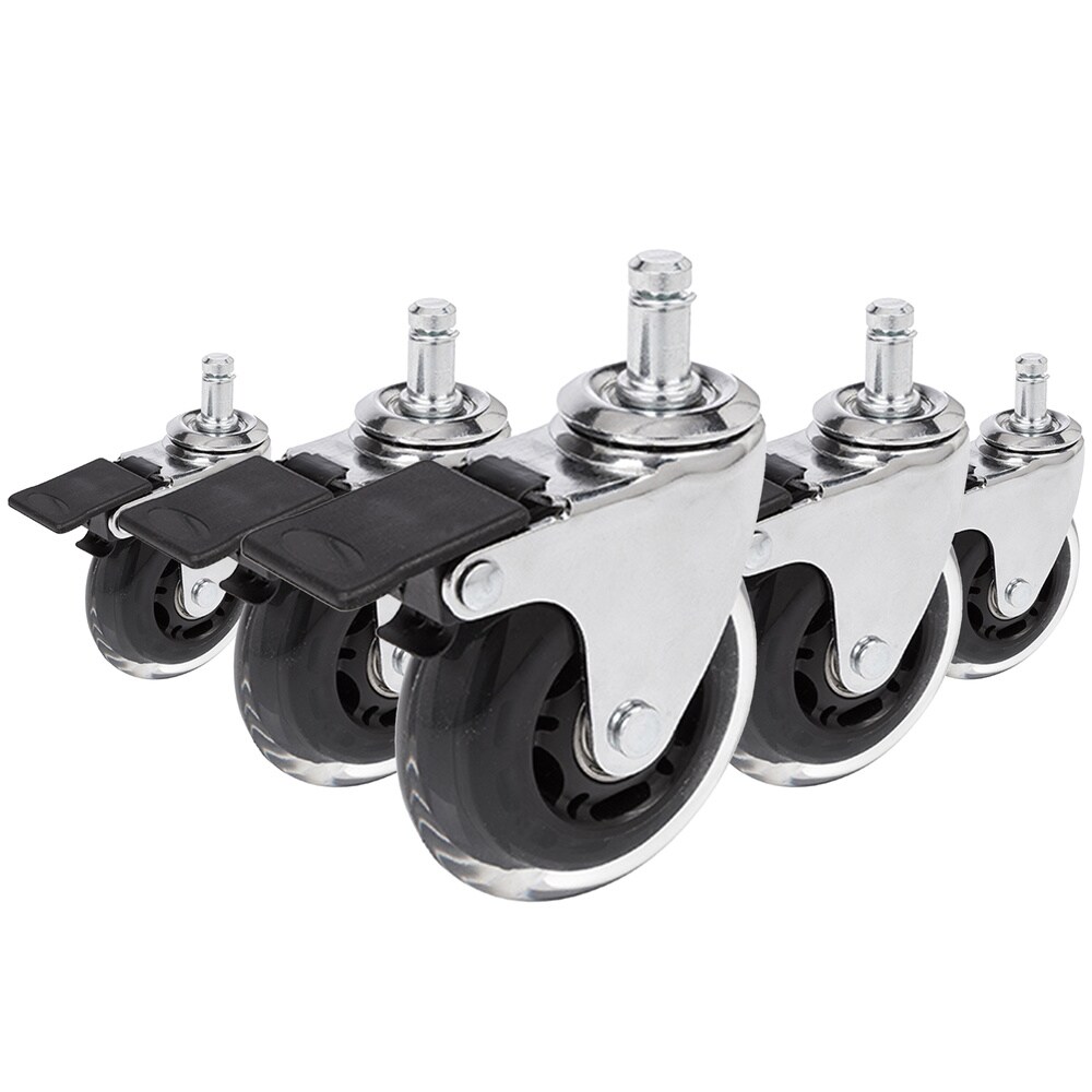 hjh OFFICE Stuhlrollen 5x ROLO SKATE CT 11mm/75mm 100 % Polyurethan