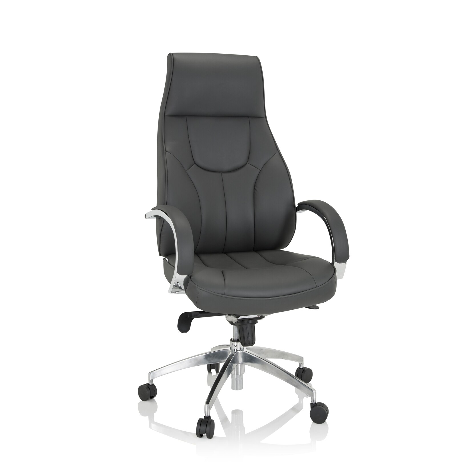hjh OFFICE Profi Chefsessel ELEGANCE I Kunstleder mit Armlehnen | 04064323014775