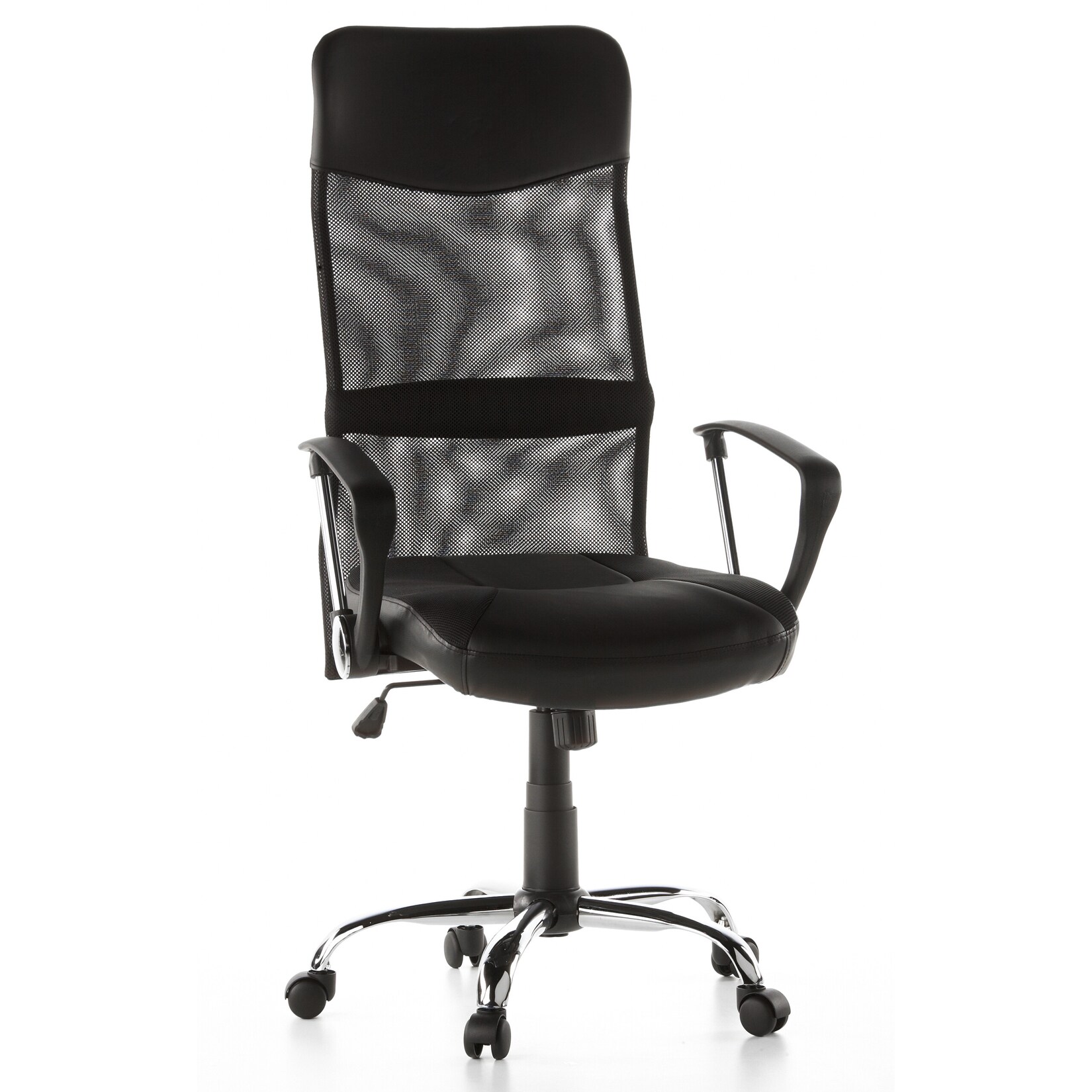 hjh OFFICE Home Office Chefsessel STRYKA Kunstleder/Netzstoff mit Armlehnen | 04064323028321