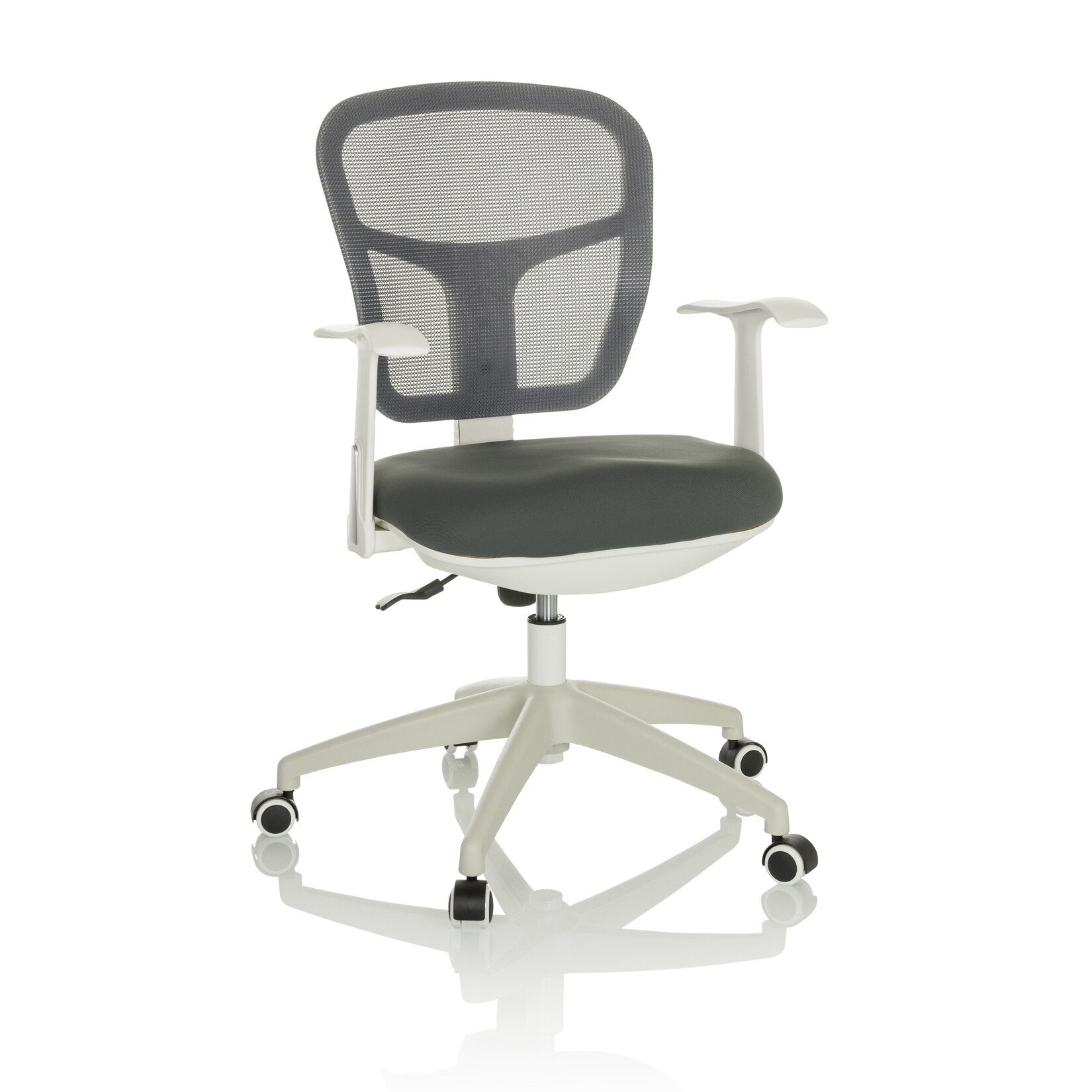 hjh OFFICE Home Office Bürostuhl TOP 108 W Stoff / Netzstoff mit Armlehnen | 04064323028529