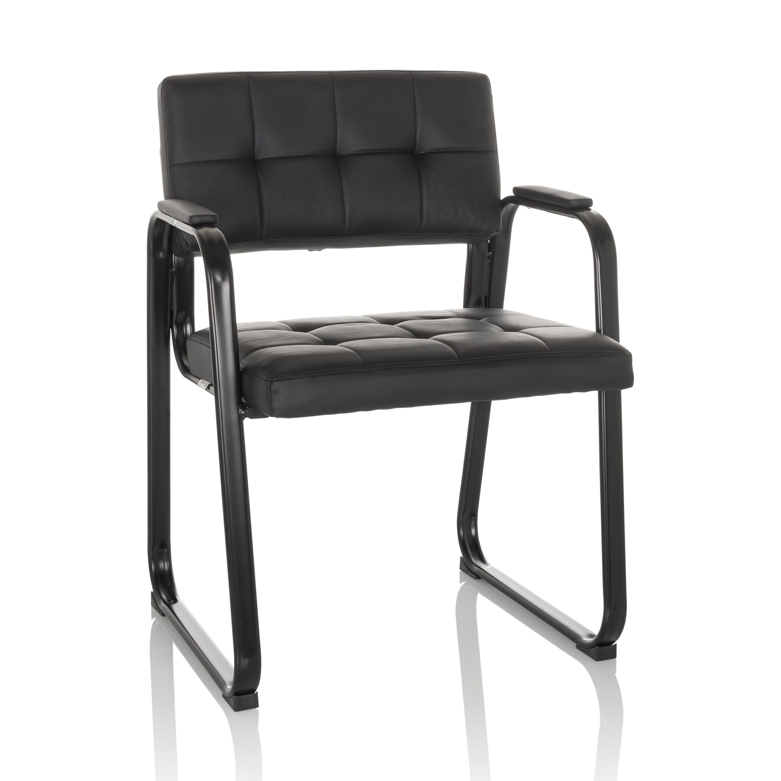hjh OFFICE Besucherstuhl Konferenzstuhl ZANTA B PU Kunstleder mit Armlehnen - Bild 1