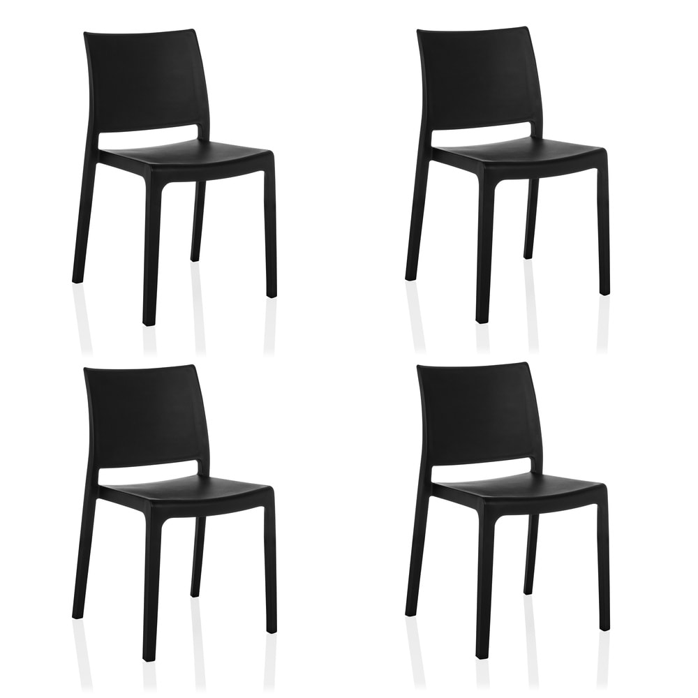 hjh LIVING Outdoor Stuhl 4er Pack T37 V 4 Kunststoff ohne Armlehnen - Bild 1