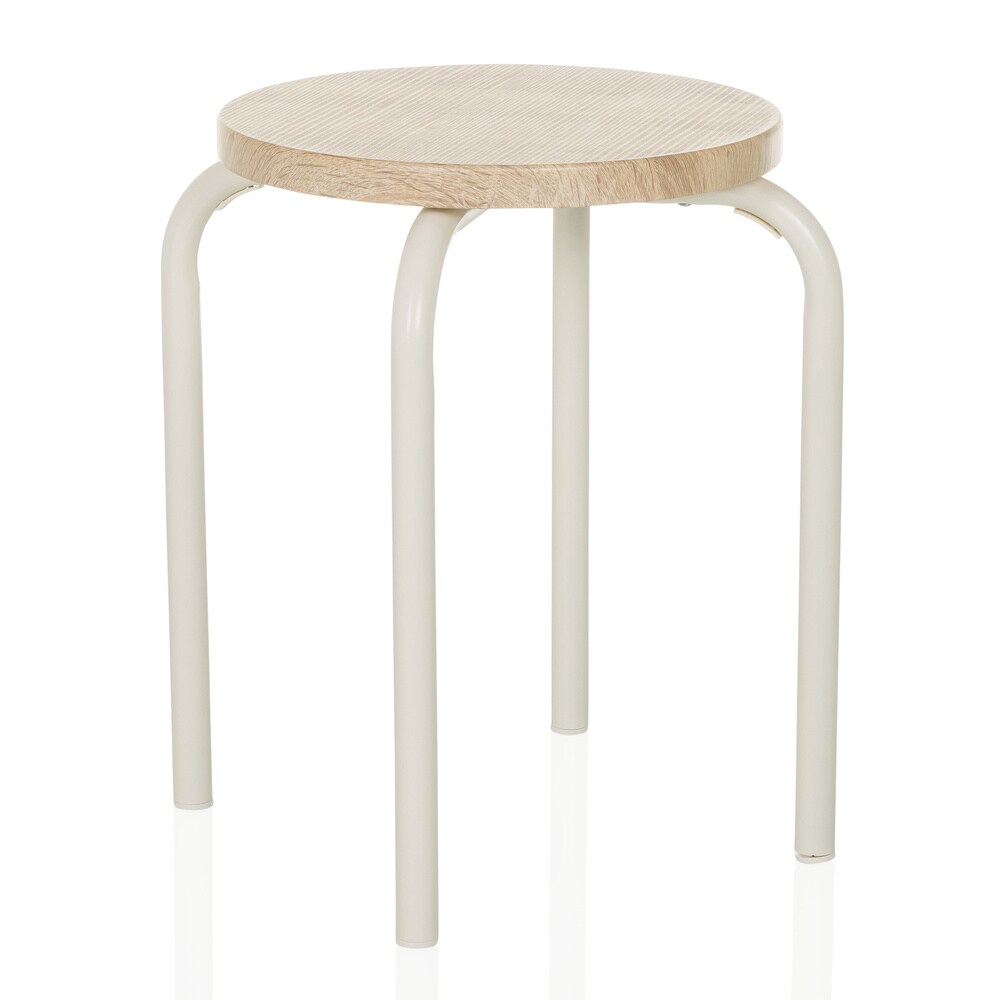 hjh LIVING Sitzhocker ALRANDA Mitteldichte Holzfaserplatte, Metall ohne Armlehnen