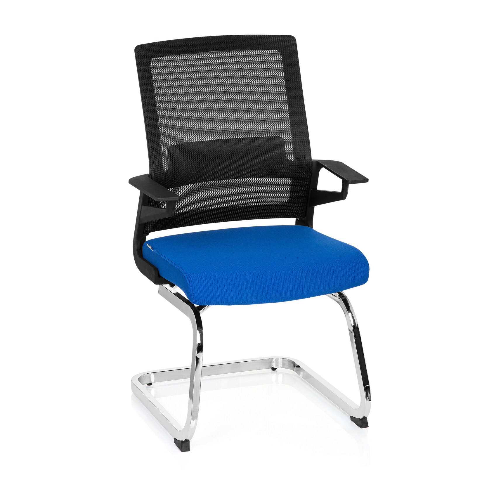 hjh OFFICE Freischwinger INVENTOR V Stoff / Netzstoff mit Armlehnen