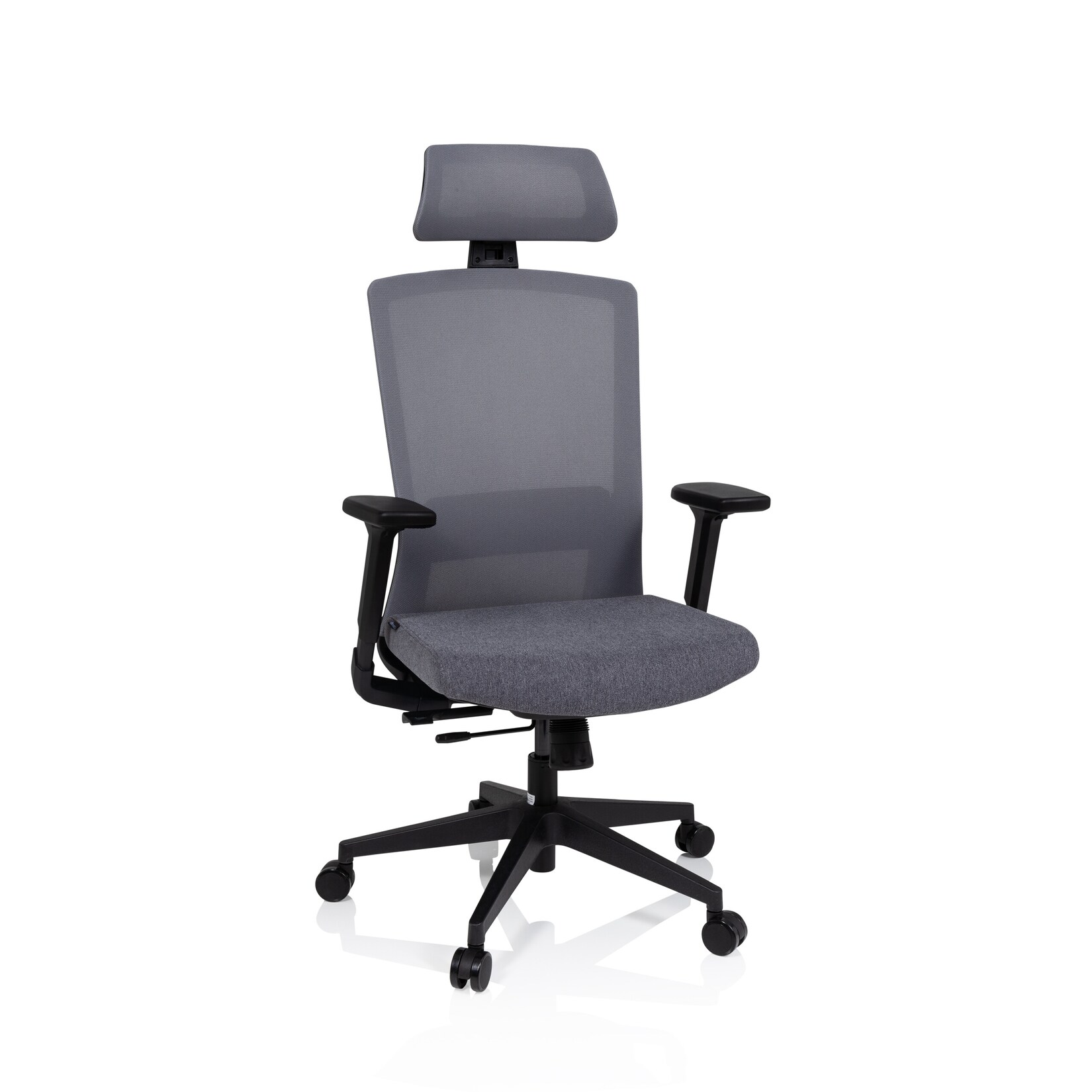 hjh OFFICE Profi Bürostuhl CAPTIVO Stoff / Netzstoff mit Armlehnen (höhenverstellbar)