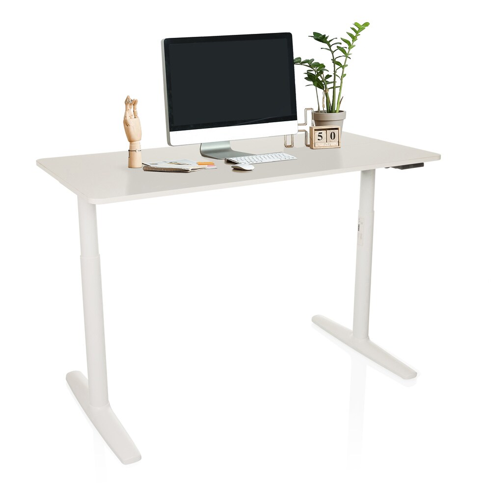 hjh OFFICE Elektrisch höhenverstellbarer Schreibtisch STAND PRO MDF Platte, Gestell aus Stahl | 04064323038290