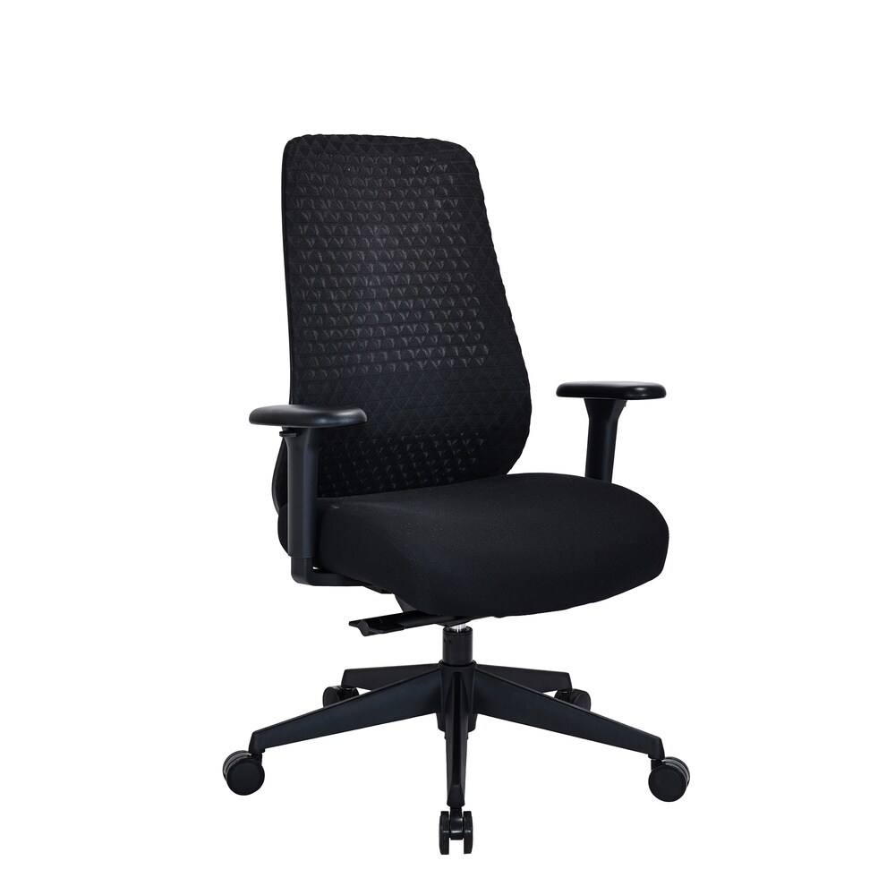 hjh OFFICE Profi Bürostuhl Verviq Stoff / Netzstoff mit Armlehnen (höhenverstellbar)