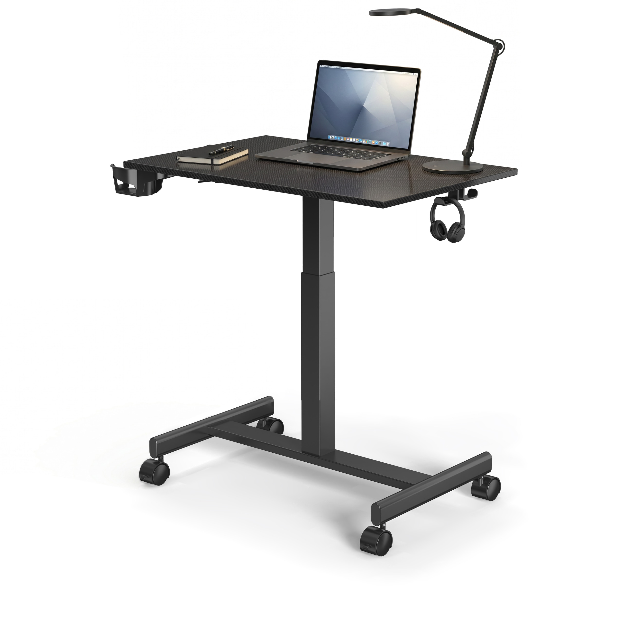 hjh OFFICE Stehschreibtisch Stand K MDF Platte, Gestell aus Stahl - Bild 1