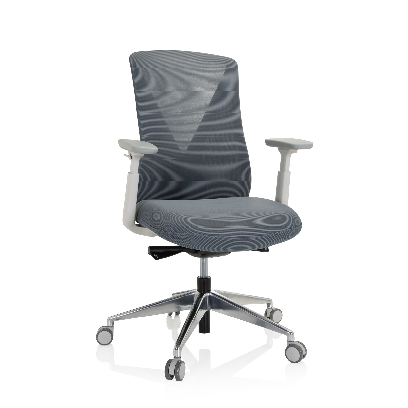 Profi Bürostuhl PAPIL PRO Stoff/Netzstoff mit Armlehnen (höhenverstellbar) hjh OFFICE