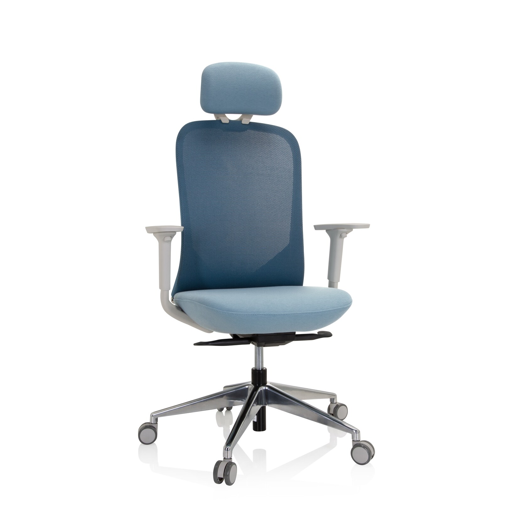 hjh OFFICE Profi Bürostuhl AVEZA PRO Stoff/Netzstoff mit Armlehnen (höhenverstellbar) | 04064323007951