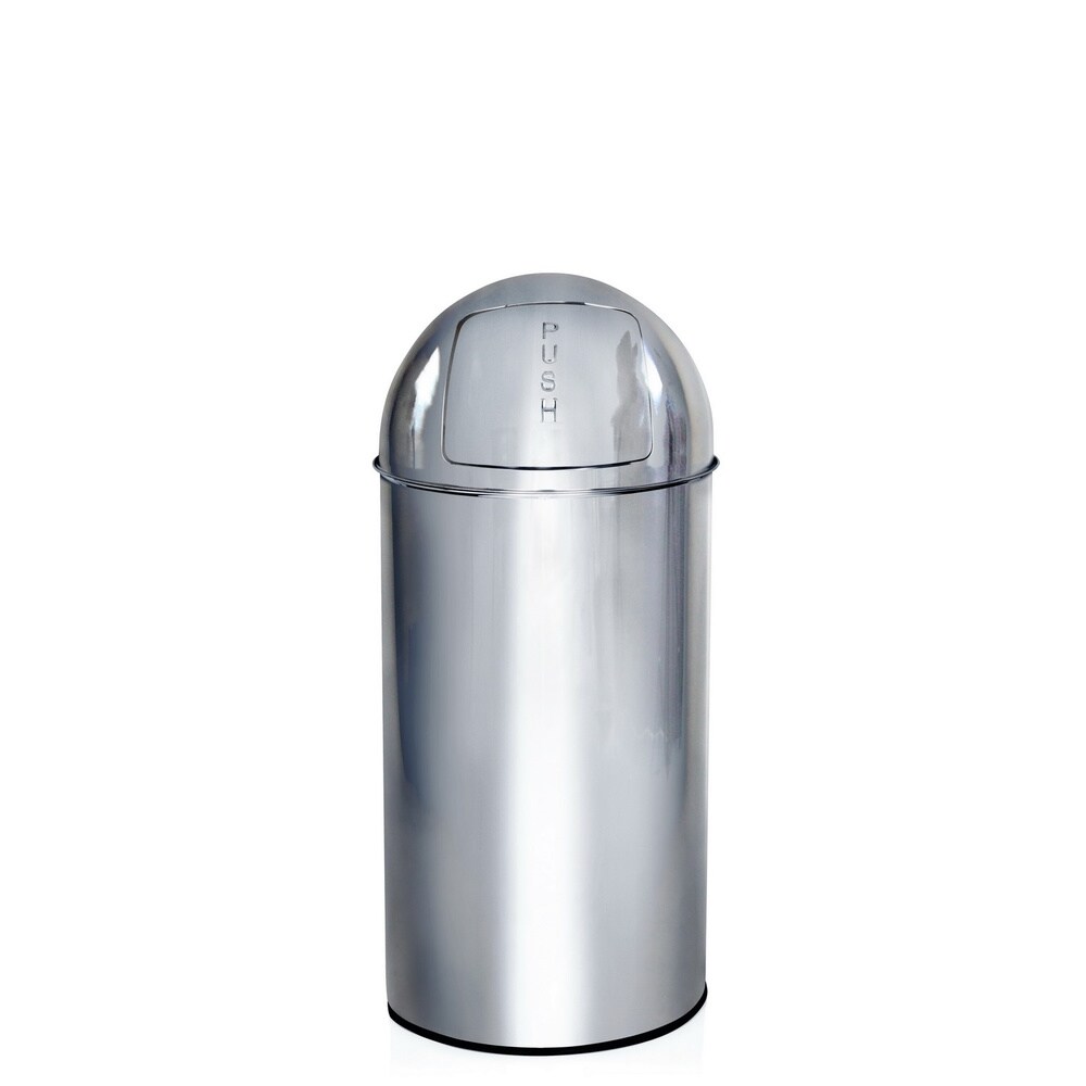 hjh OFFICE Mülleimer PUSH 35L Stahlblech | 04251084668884